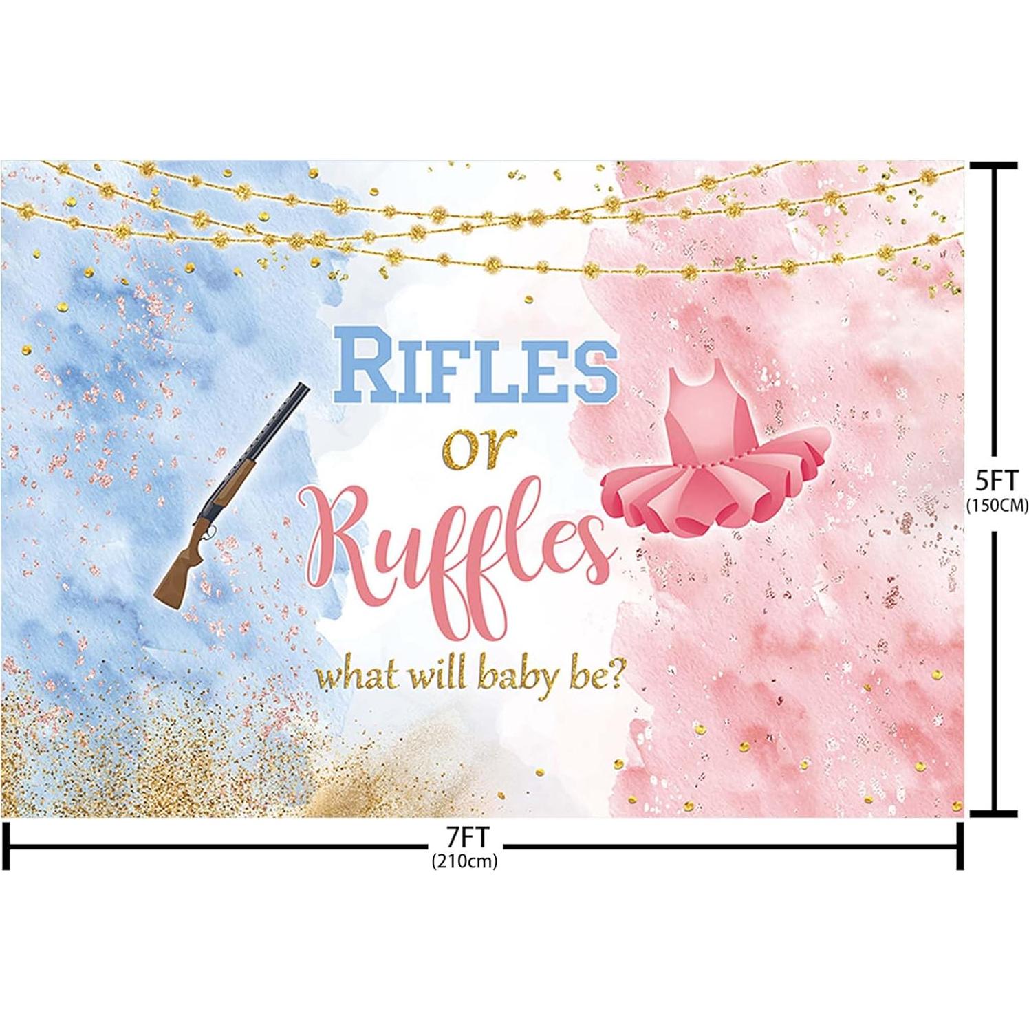 Fondo de Revelación Azul Rosa MEHOFOND 210x150cm Fiesta