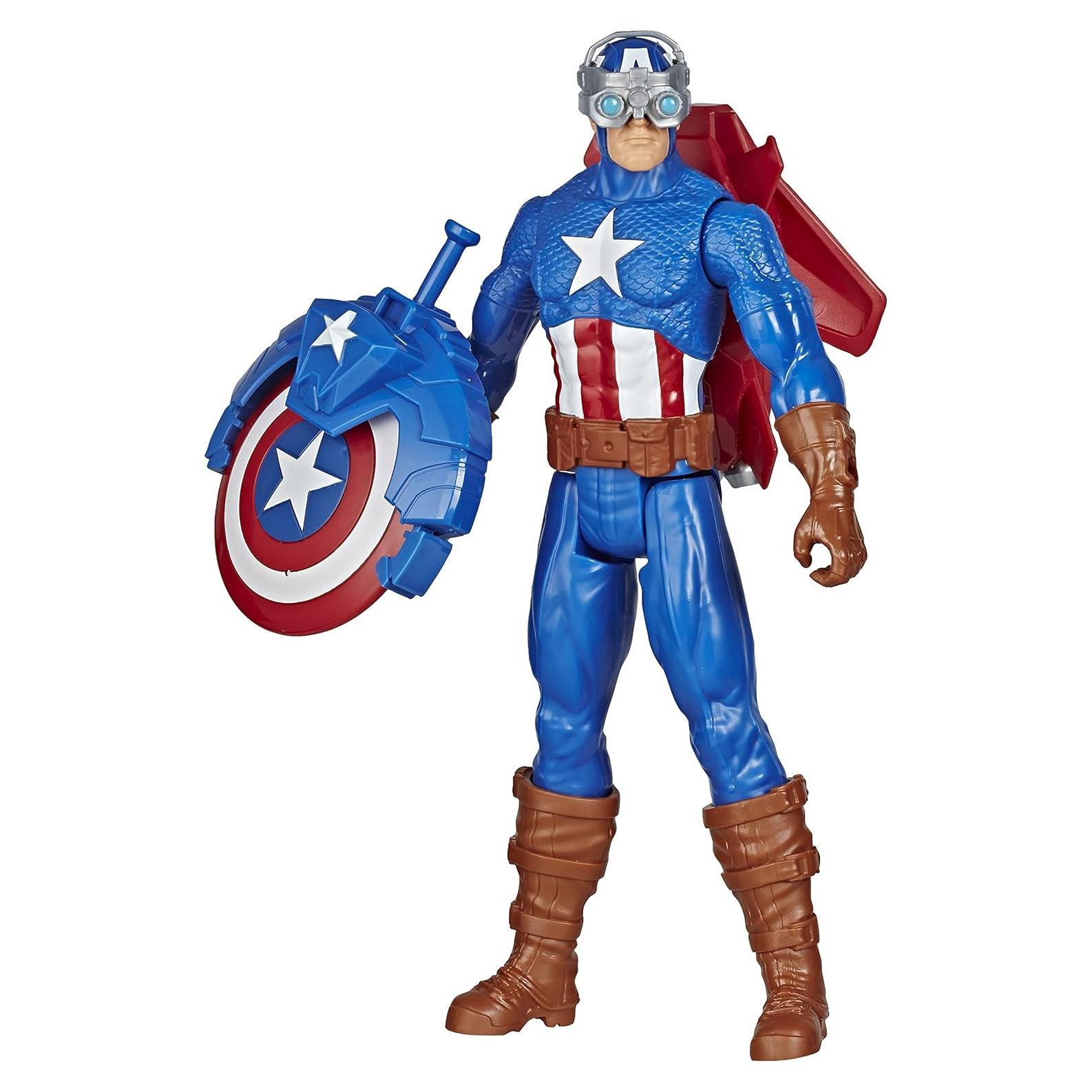 Figura Capitán América 30 cm Hasbro Titan Hero con Lanzador