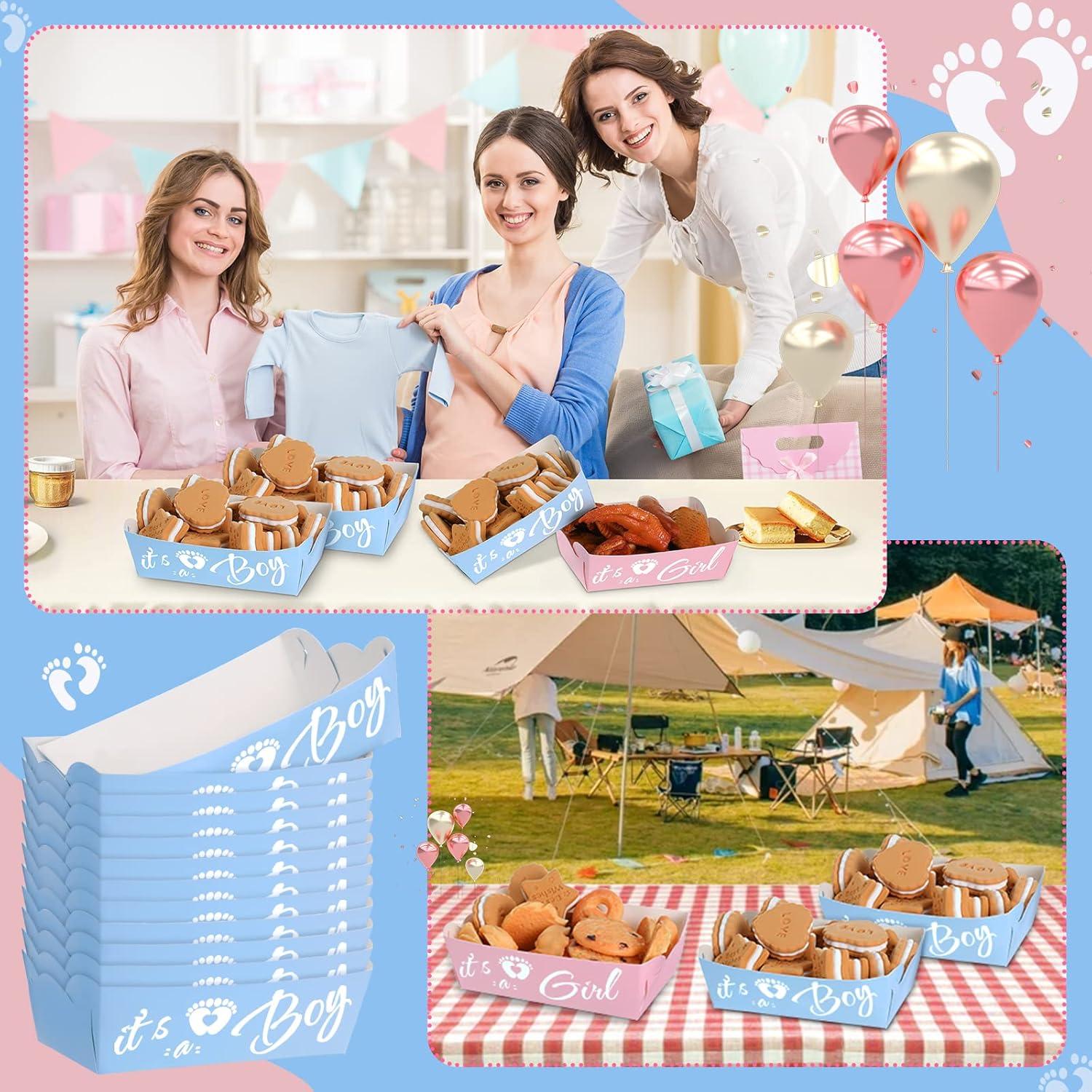 Bandejas Desechables Ctosree 48 Pcs Revelación de Género