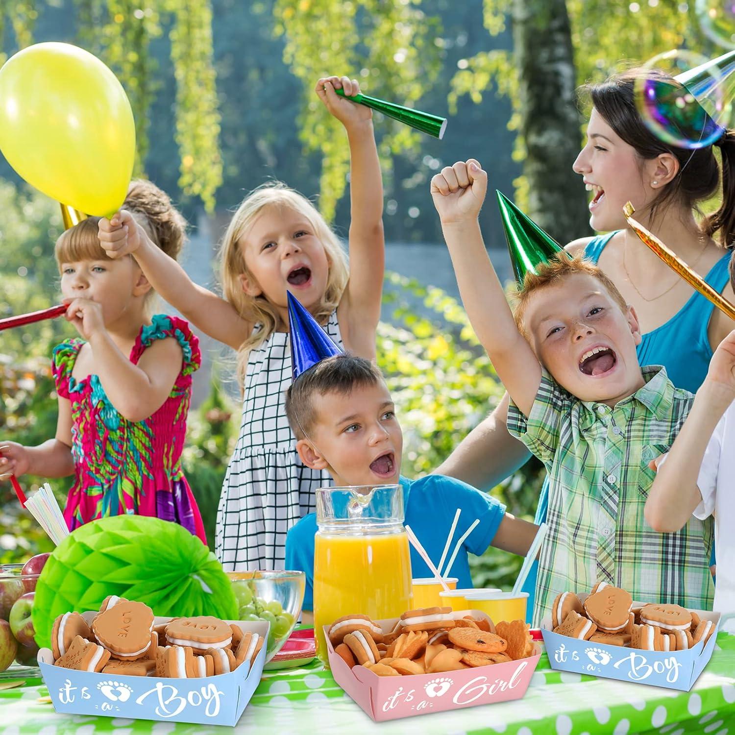 Bandejas Desechables Ctosree 48 Pcs Revelación de Género