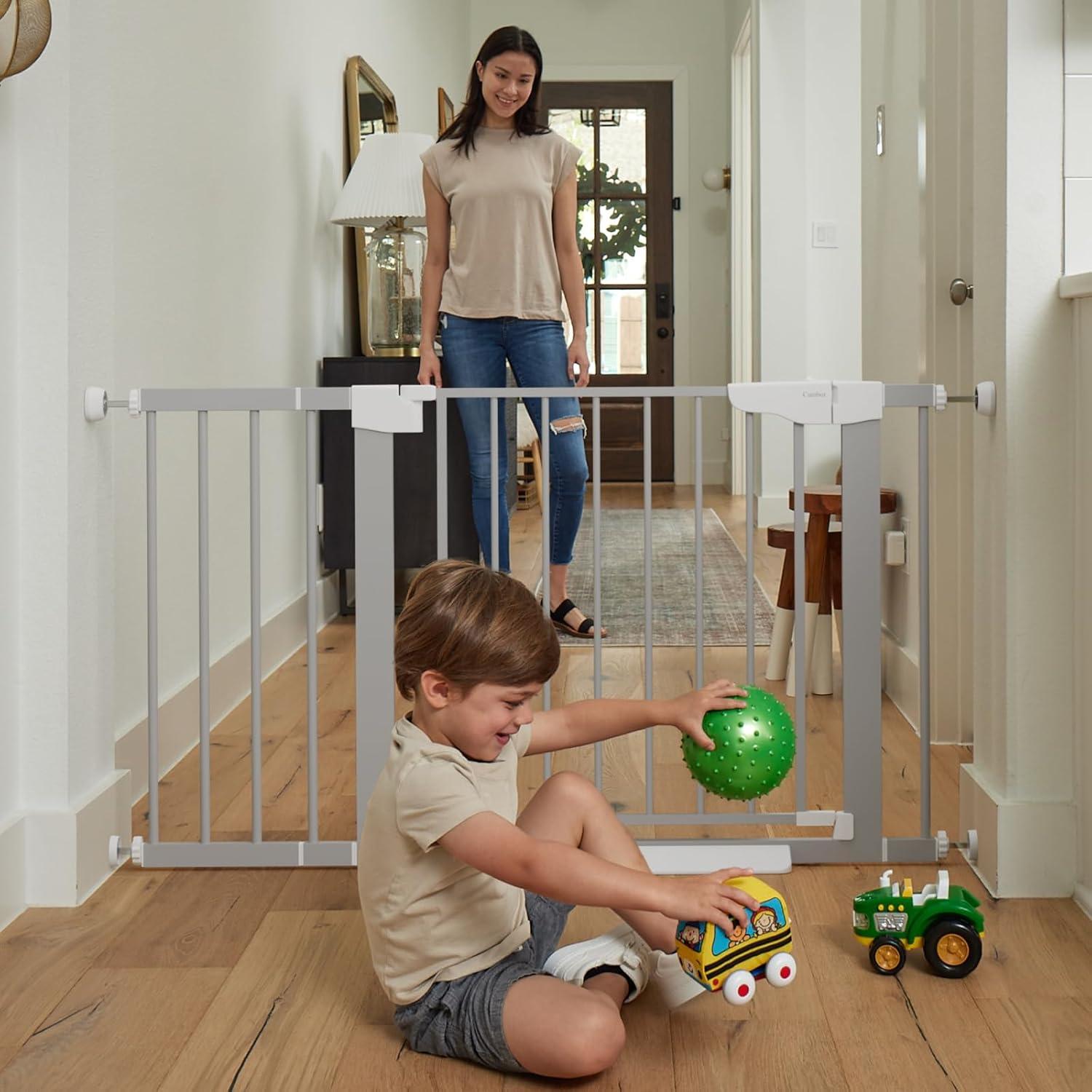 Puerta de Seguridad para Bebés Cumbor 29.7-46" Ajustable Gris