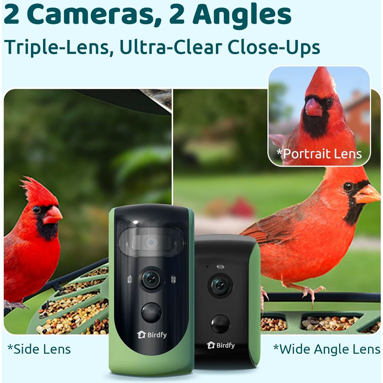 Comedero Inteligente Birdfy 2 con 3 Lentes y AI para Aves