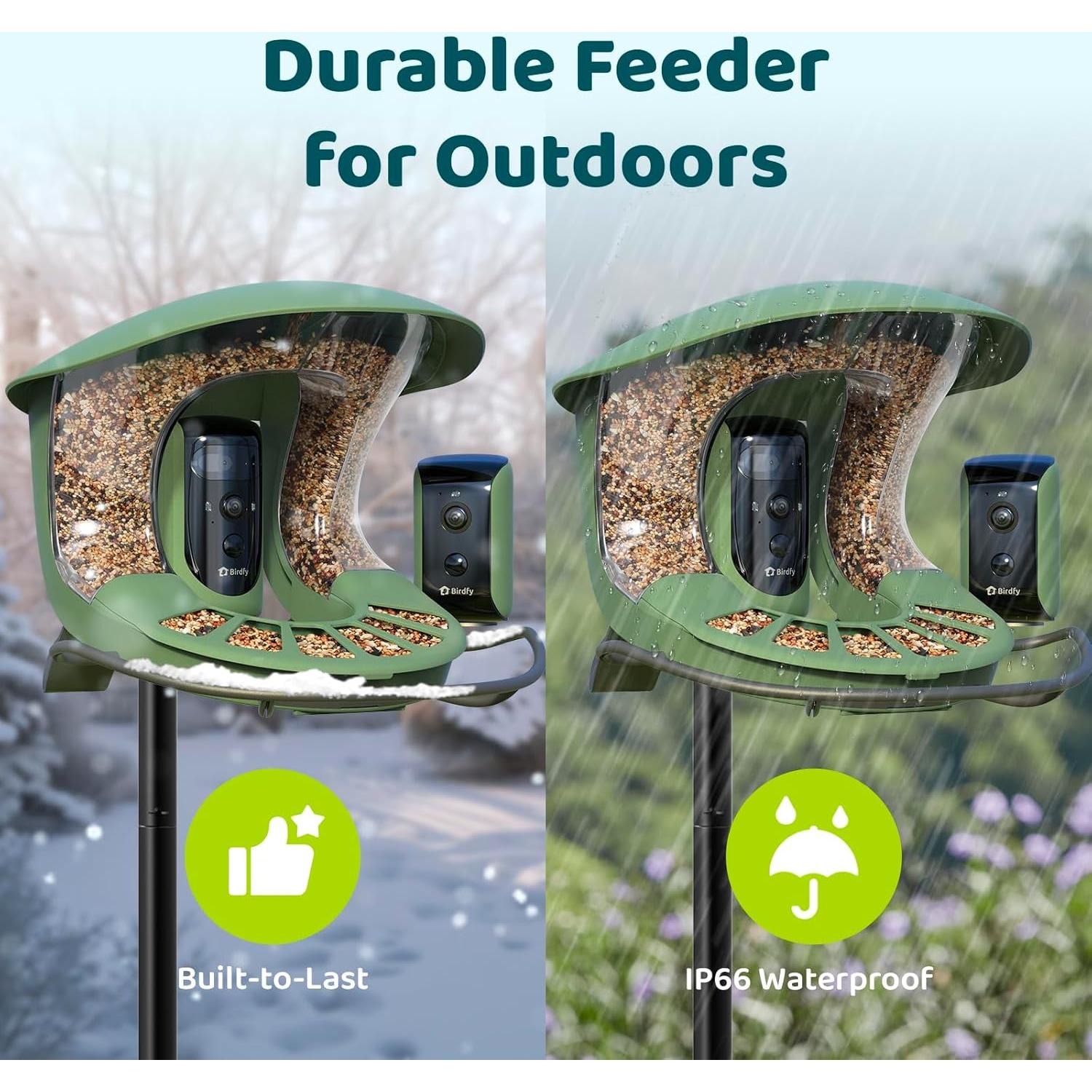 Comedero Inteligente Birdfy 2 con 3 Lentes y AI para Aves