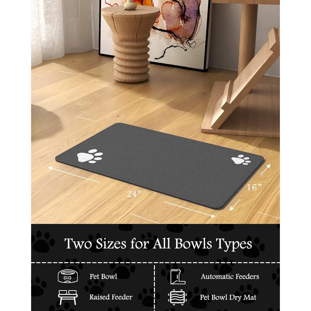 Alfombrilla Absorbente para Mascotas Padoor 40x60cm Gris Oscuro