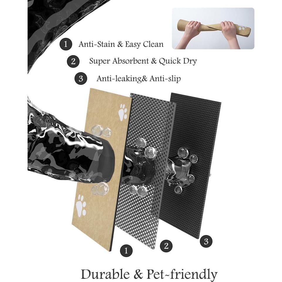 Alfombrilla Absorbente para Mascotas PADOOR 30x48cm Beige