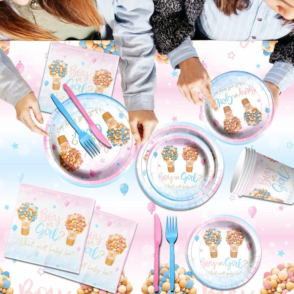 Vajilla Revelación de Género Oso Nifestyle 122pcs Fiesta