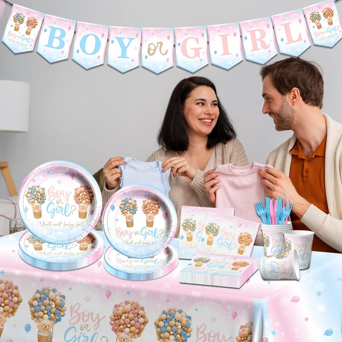 Vajilla Revelación de Género Oso Nifestyle 122pcs Fiesta