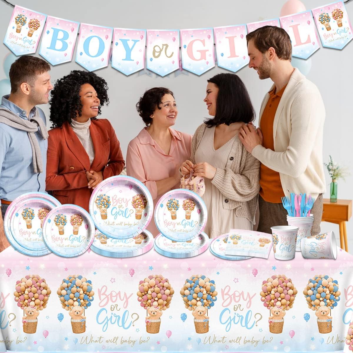 Vajilla Revelación de Género Oso Nifestyle 122pcs Fiesta