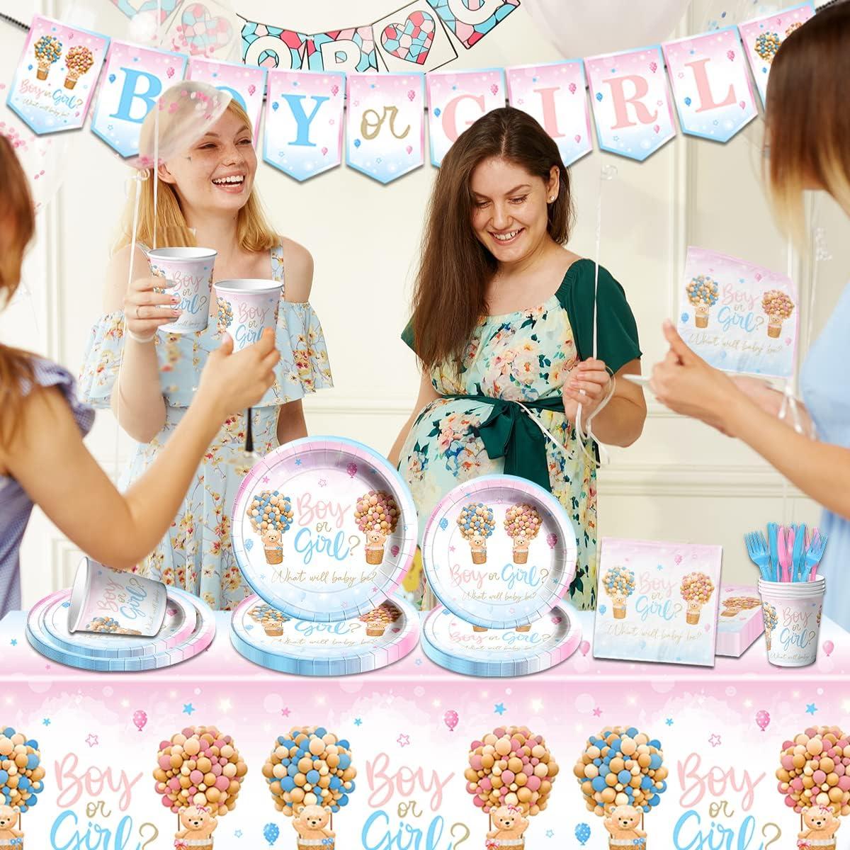 Vajilla Revelación de Género Oso Nifestyle 122pcs Fiesta