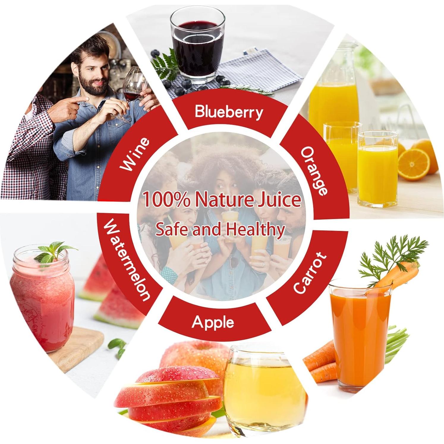 Prensa de Vino EJWOX 6.06L Manual de Madera Sólida