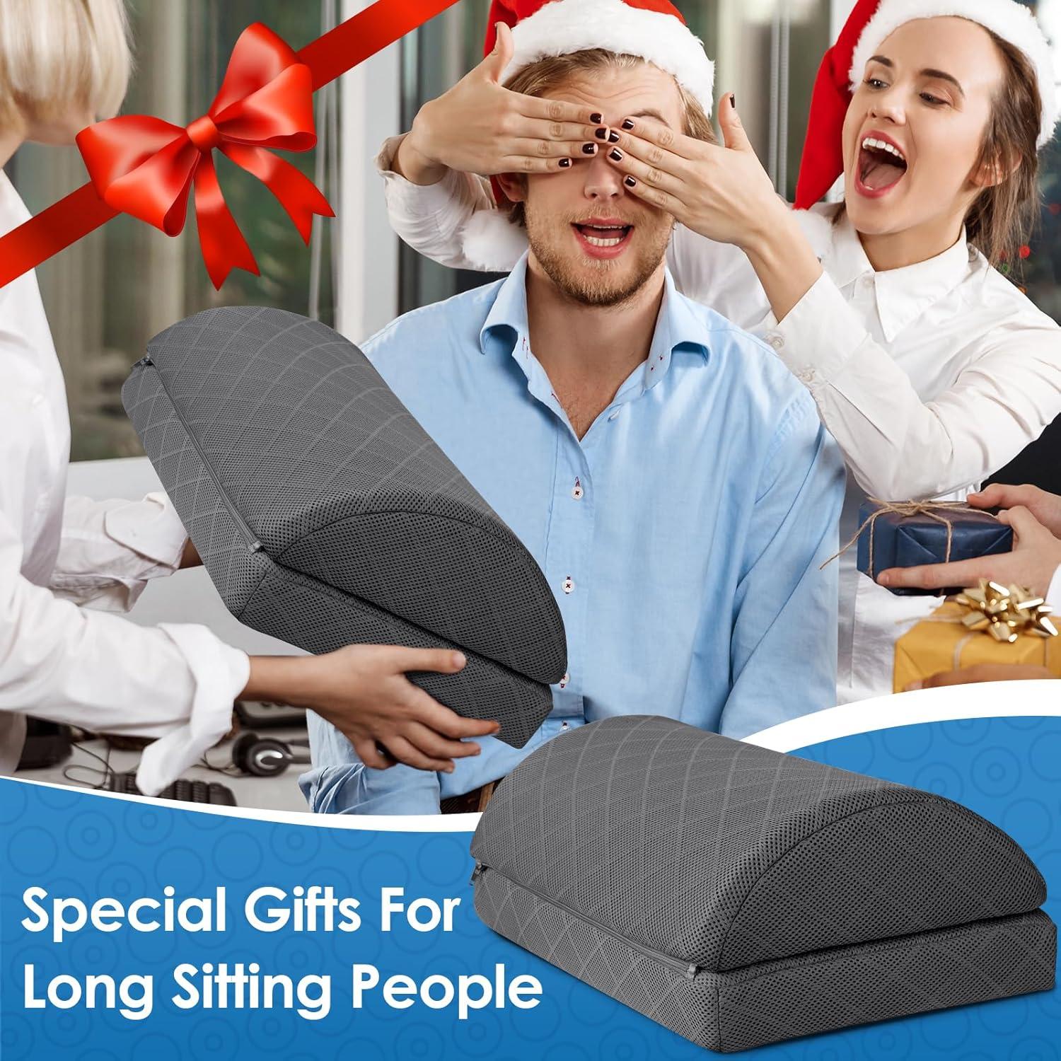 Reposapiés CushZone ajustable para oficina y hogar - Gris 42.9 cm