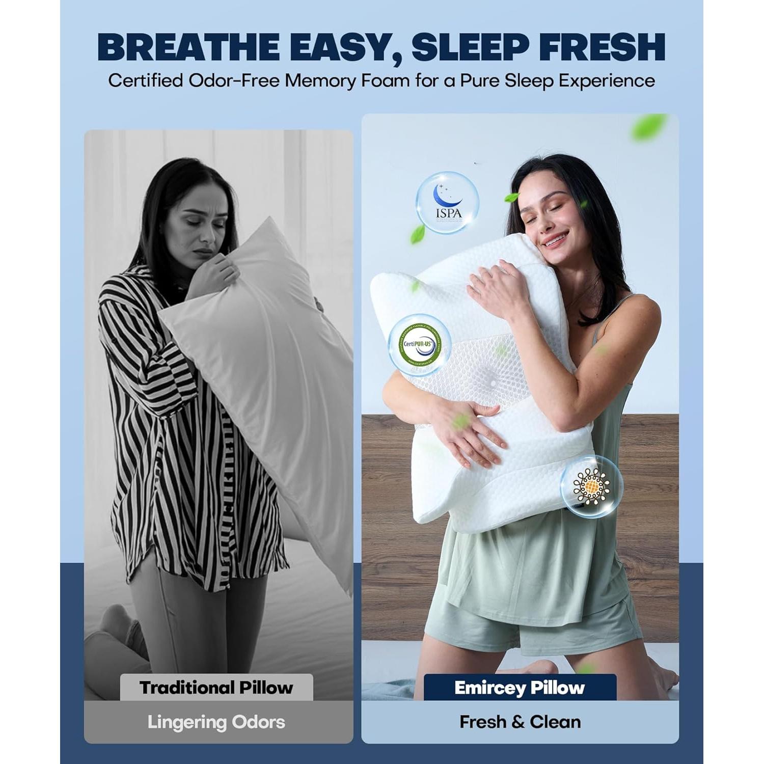 Almohada Cervical Ergonomica Emircey Espuma Viscoelástica 1.20kg