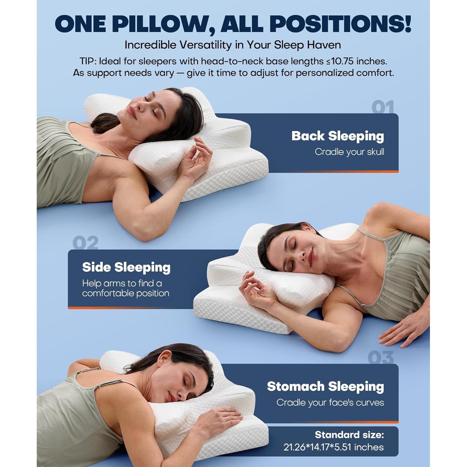 Almohada Cervical Ergonomica Emircey Espuma Viscoelástica 1.20kg