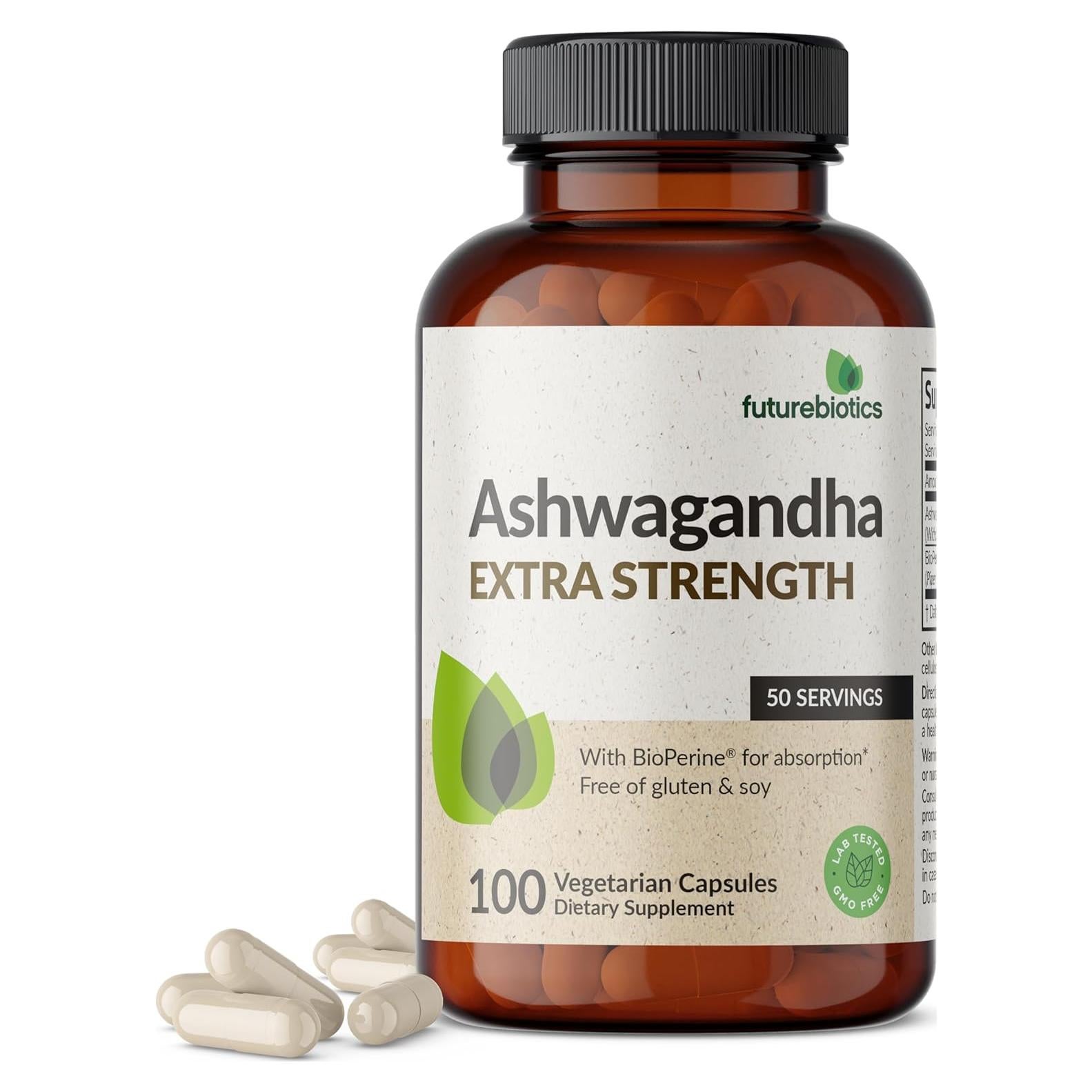 Futurebiotics Ashwagandha Extra Fuerte 100 Cápsulas Vegetarianas