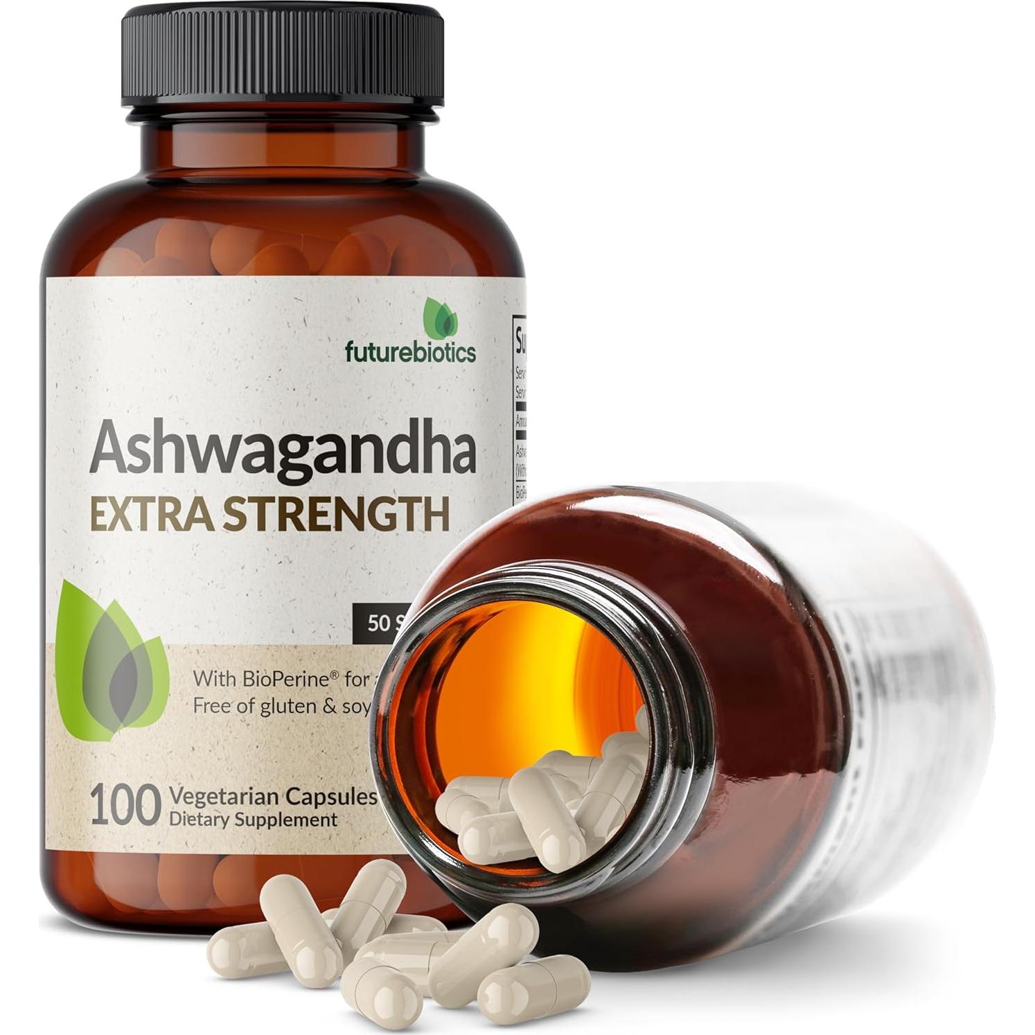 Futurebiotics Ashwagandha Extra Fuerte 100 Cápsulas Vegetarianas