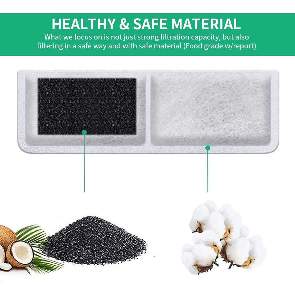 Filtros de Reemplazo Kastty 8 Pack para Fuente de Agua Gatos