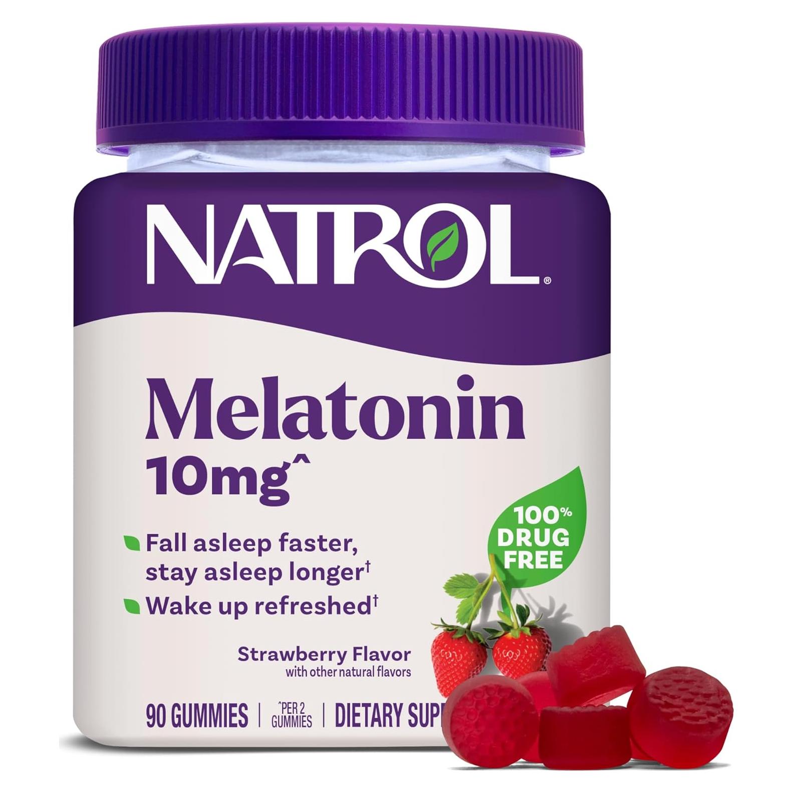 Gomitas de Melatonina Natrol 10 mg Sabor Fresa 90 Unidades