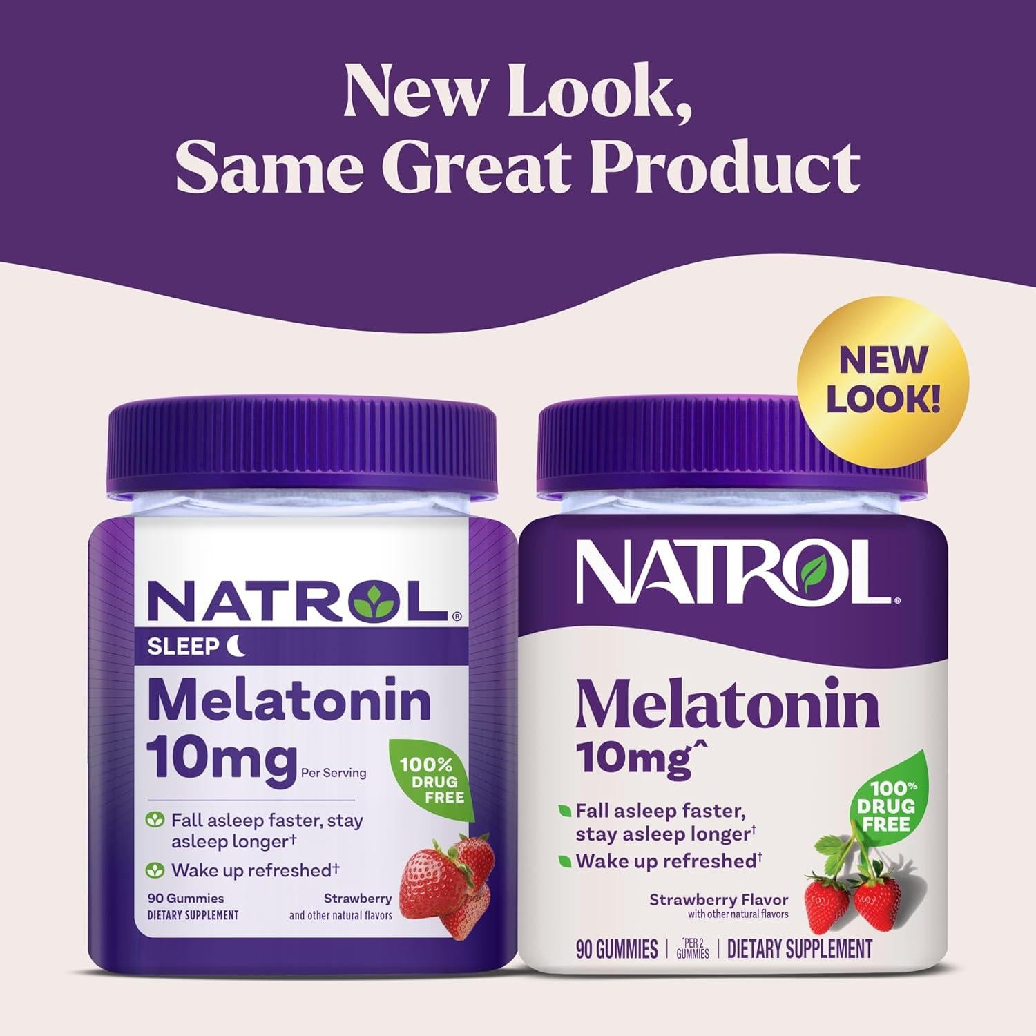 Gomitas de Melatonina Natrol 10 mg Sabor Fresa 90 Unidades