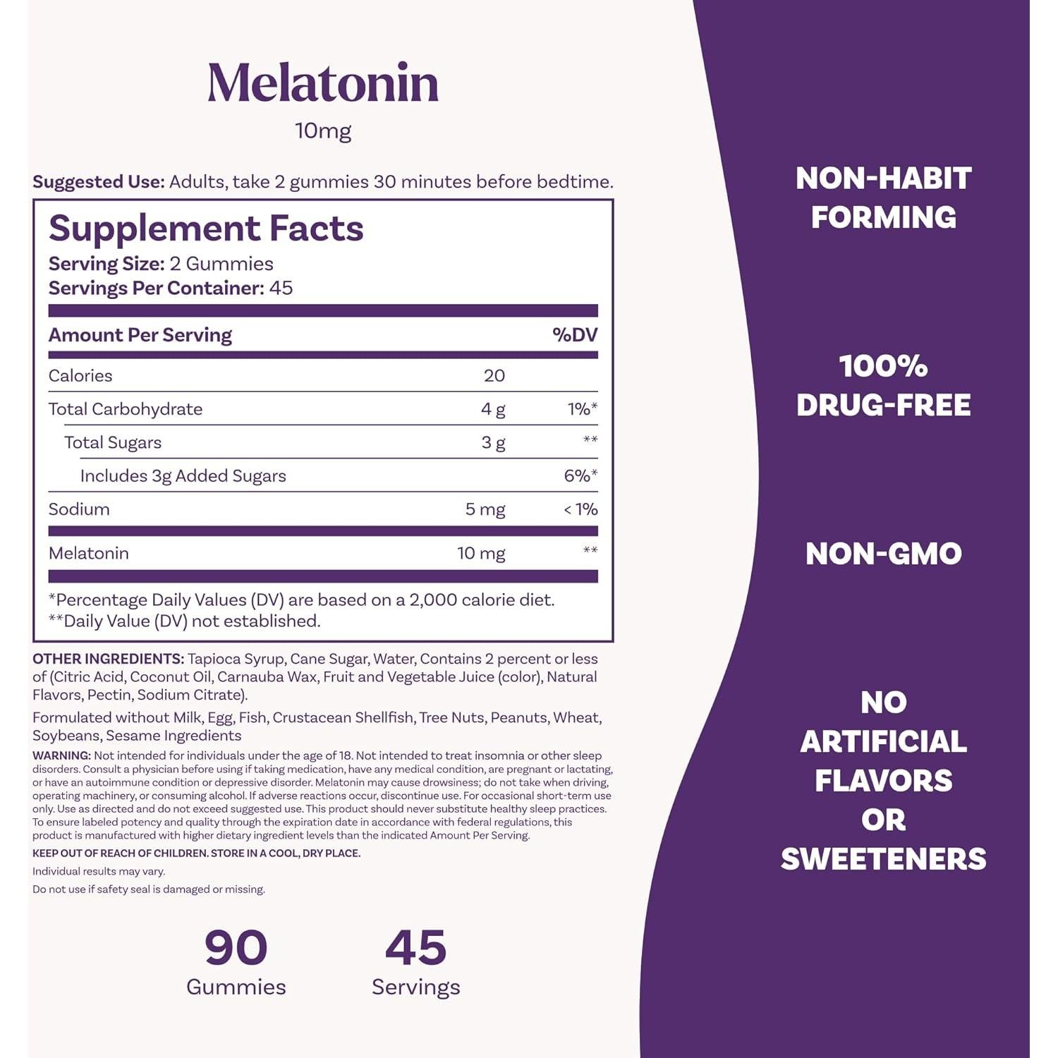 Gomitas de Melatonina Natrol 10 mg Sabor Fresa 90 Unidades