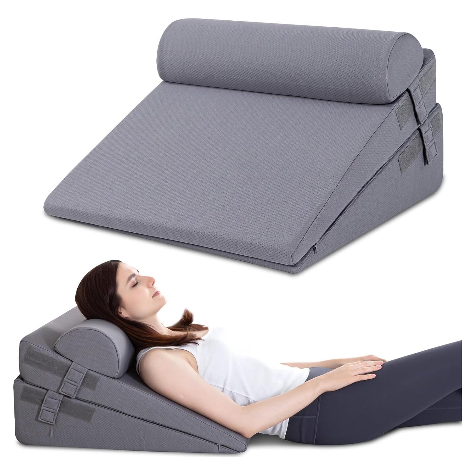 Almohada en Cuña GOHOME 3 Piezas Ajustable Espuma Viscoelástica