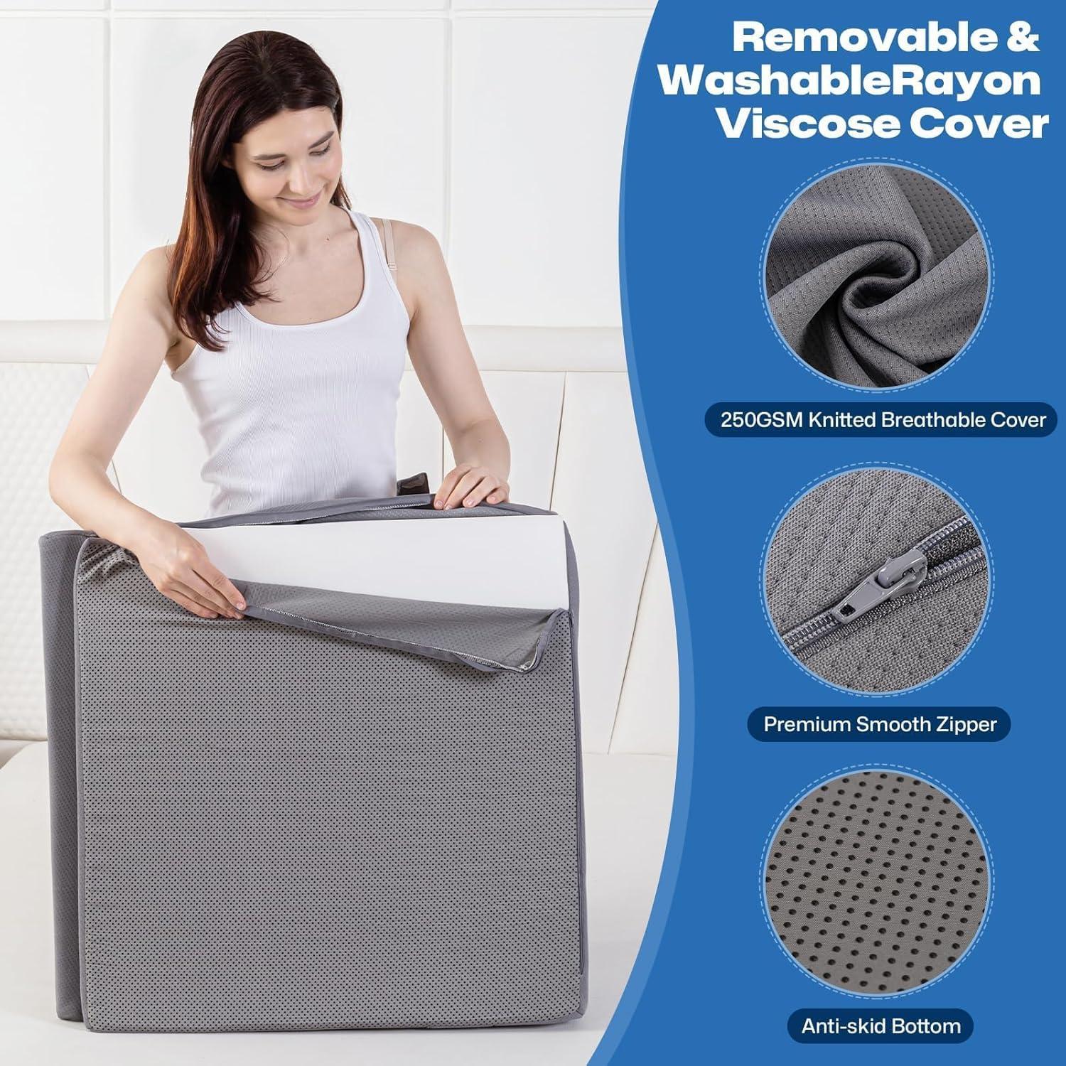 Almohada en Cuña GOHOME 3 Piezas Ajustable Espuma Viscoelástica