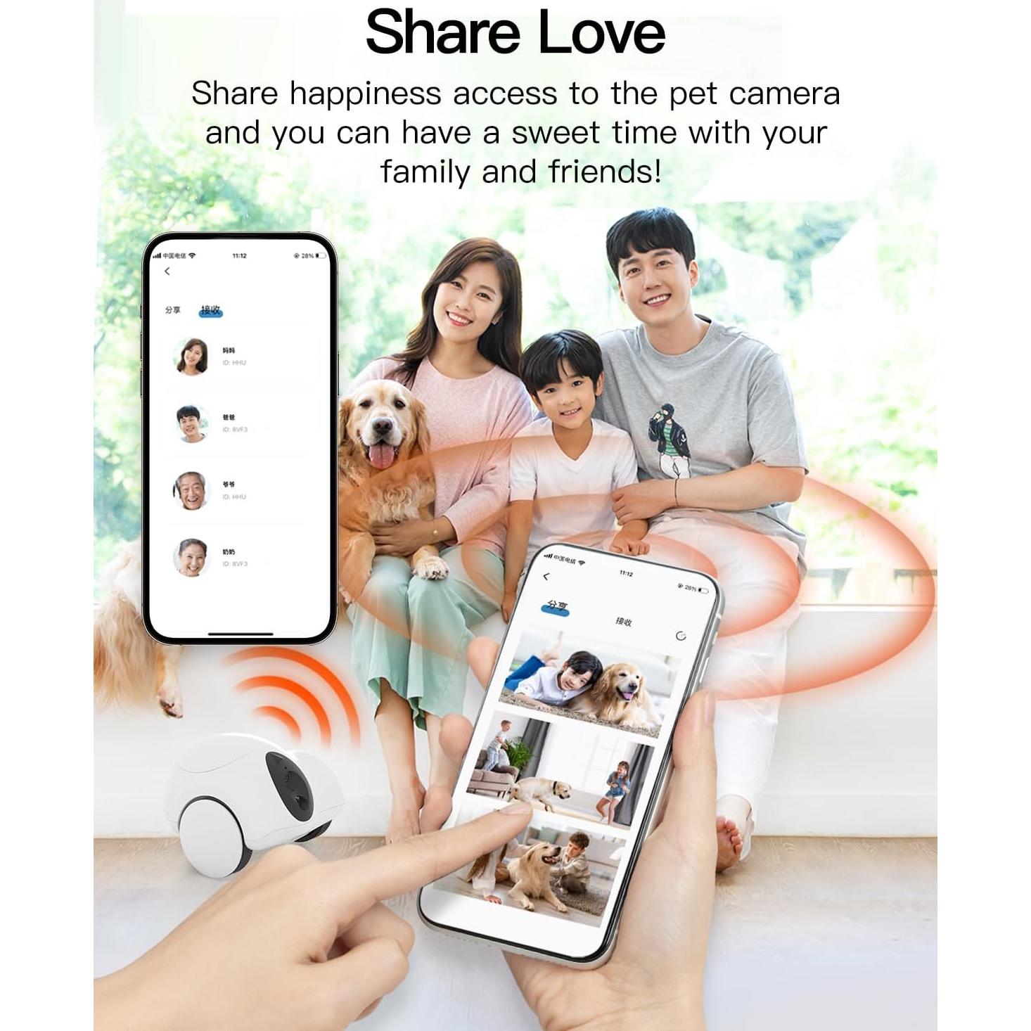 Cámara para Mascotas GULIGULI 1080P HD con Dispensador de Golosinas