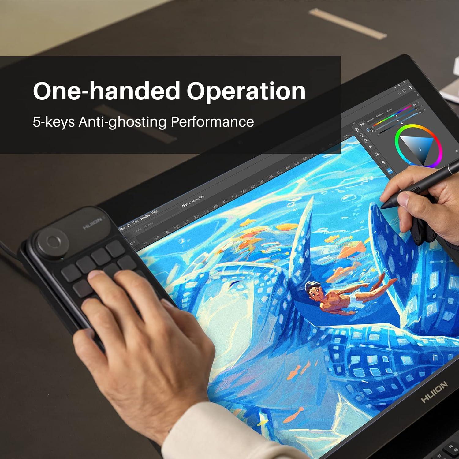 Teclado Programable Huion Keydial Mini Bluetooth 18 Teclas