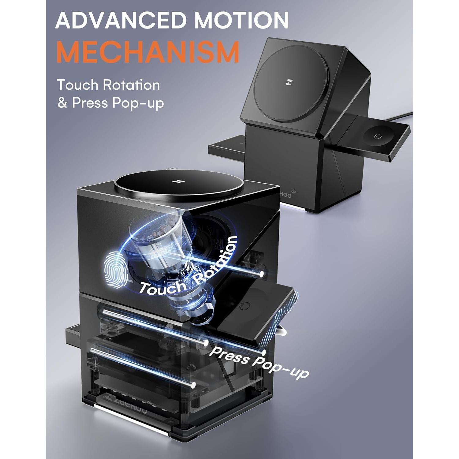 Estación de Carga 3 en 1 ZEEHOO para iPhone, Apple Watch y AirPods