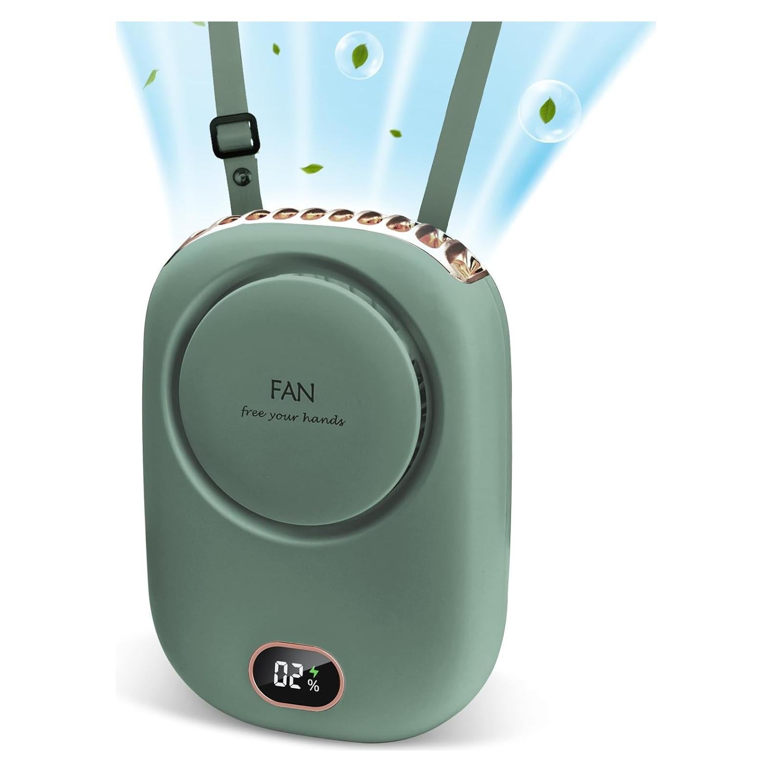 Ventilador de Cuello Portátil PiKaPiKaP Verde 3 Velocidades