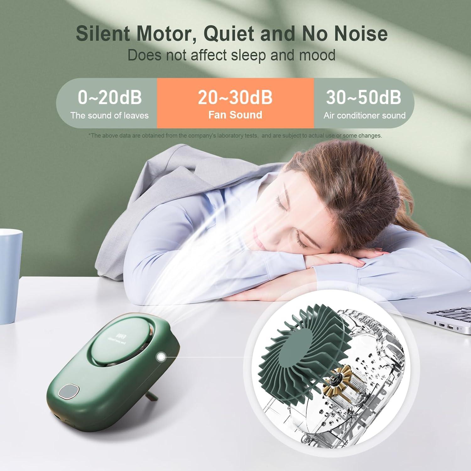 Ventilador de Cuello Portátil PiKaPiKaP Verde 3 Velocidades