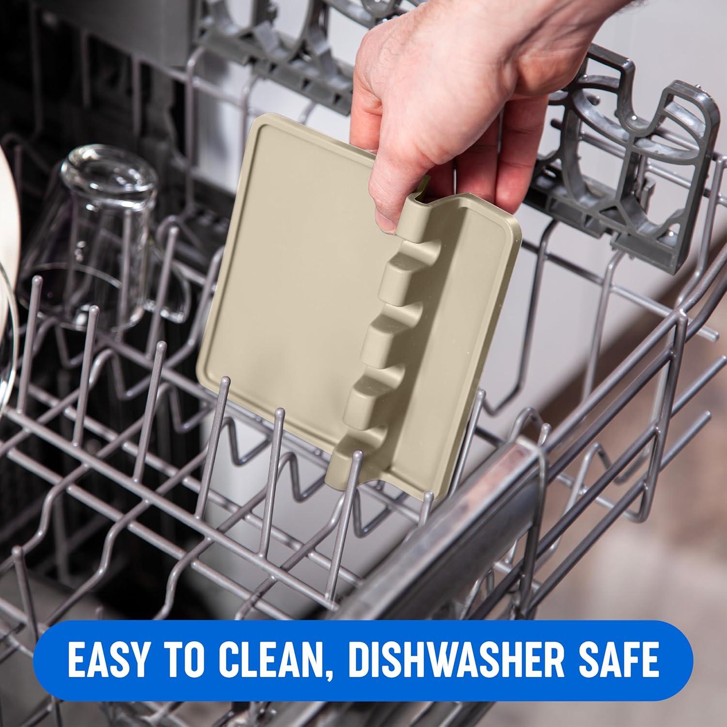 Soporte de Cuchara de Silicona Cooler Kitchen - 2 Paquetes Beige