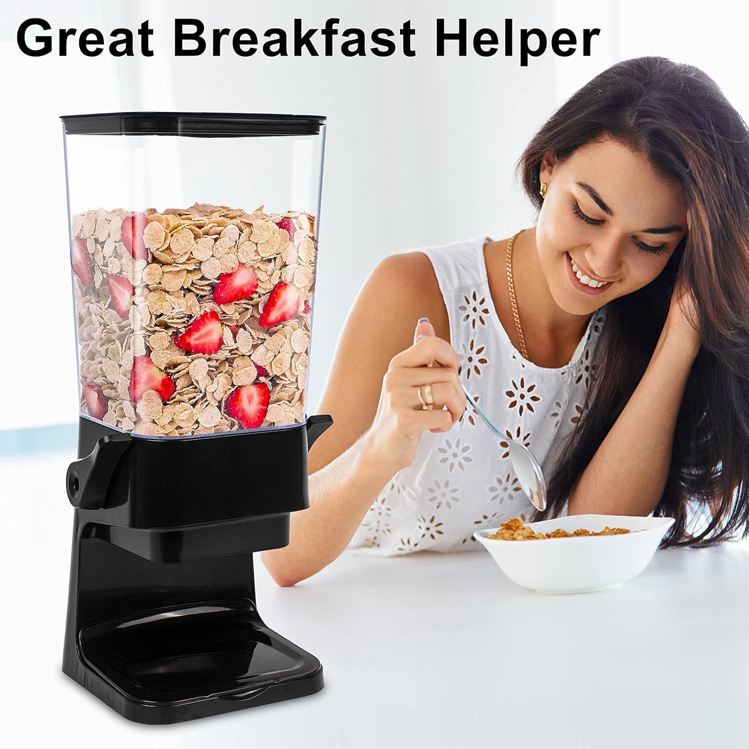 Dispensador de Cereal 5L Negro - Organizador de Cocina
