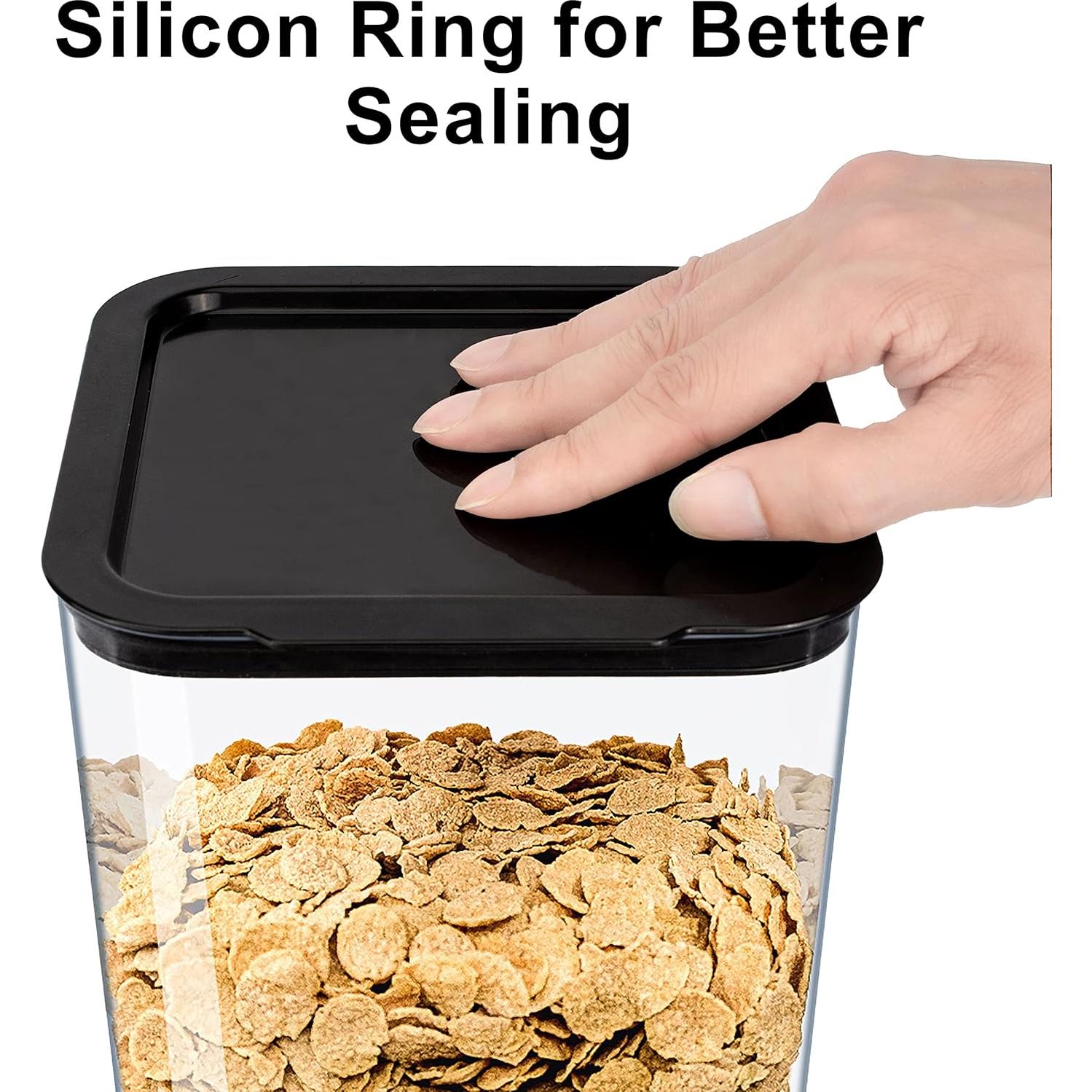 Dispensador de Cereal 5L Negro - Organizador de Cocina