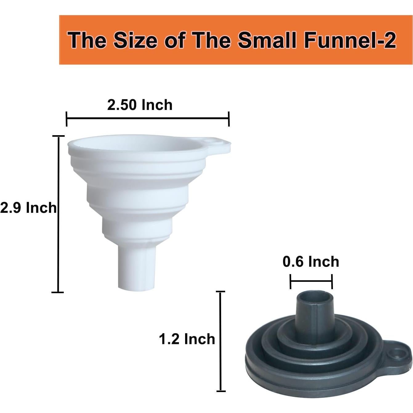 Juego de Embudos de Cocina KongNai Silicona Colapsables 6 Pzas