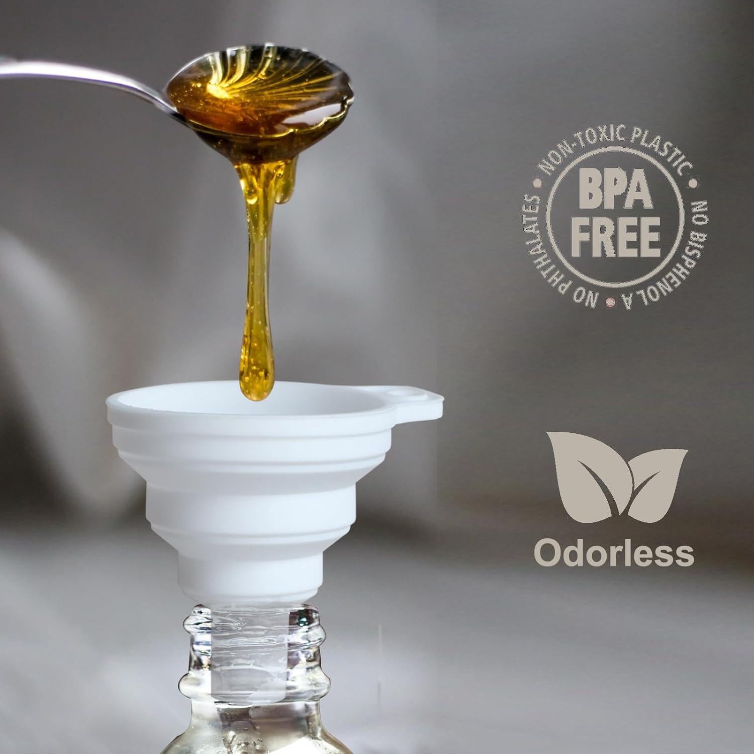 Juego de Embudos de Cocina KongNai Silicona Colapsables 6 Pzas