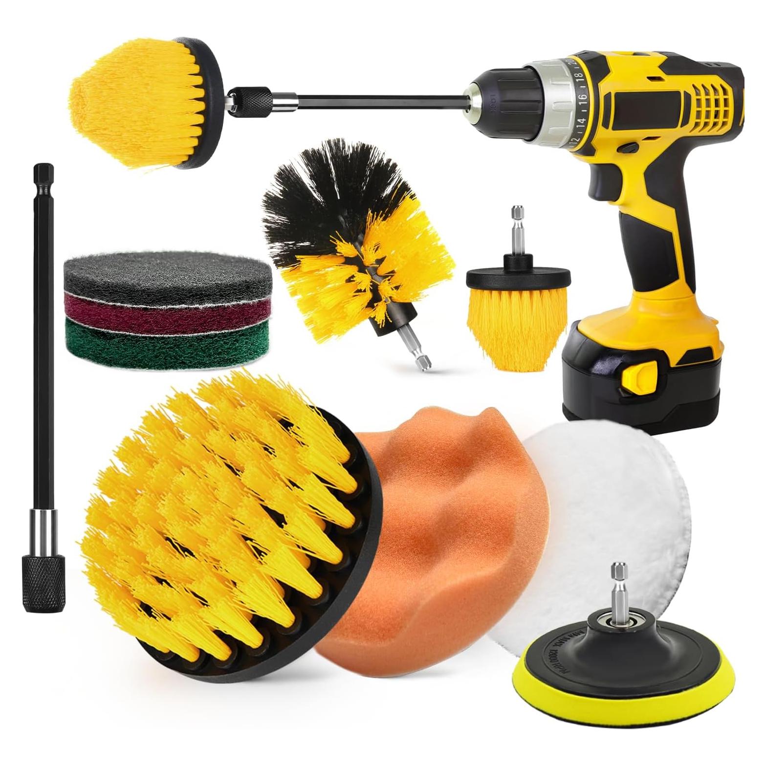 Juego de Accesorios de Limpieza de Taladro 10 Piezas Chicarry