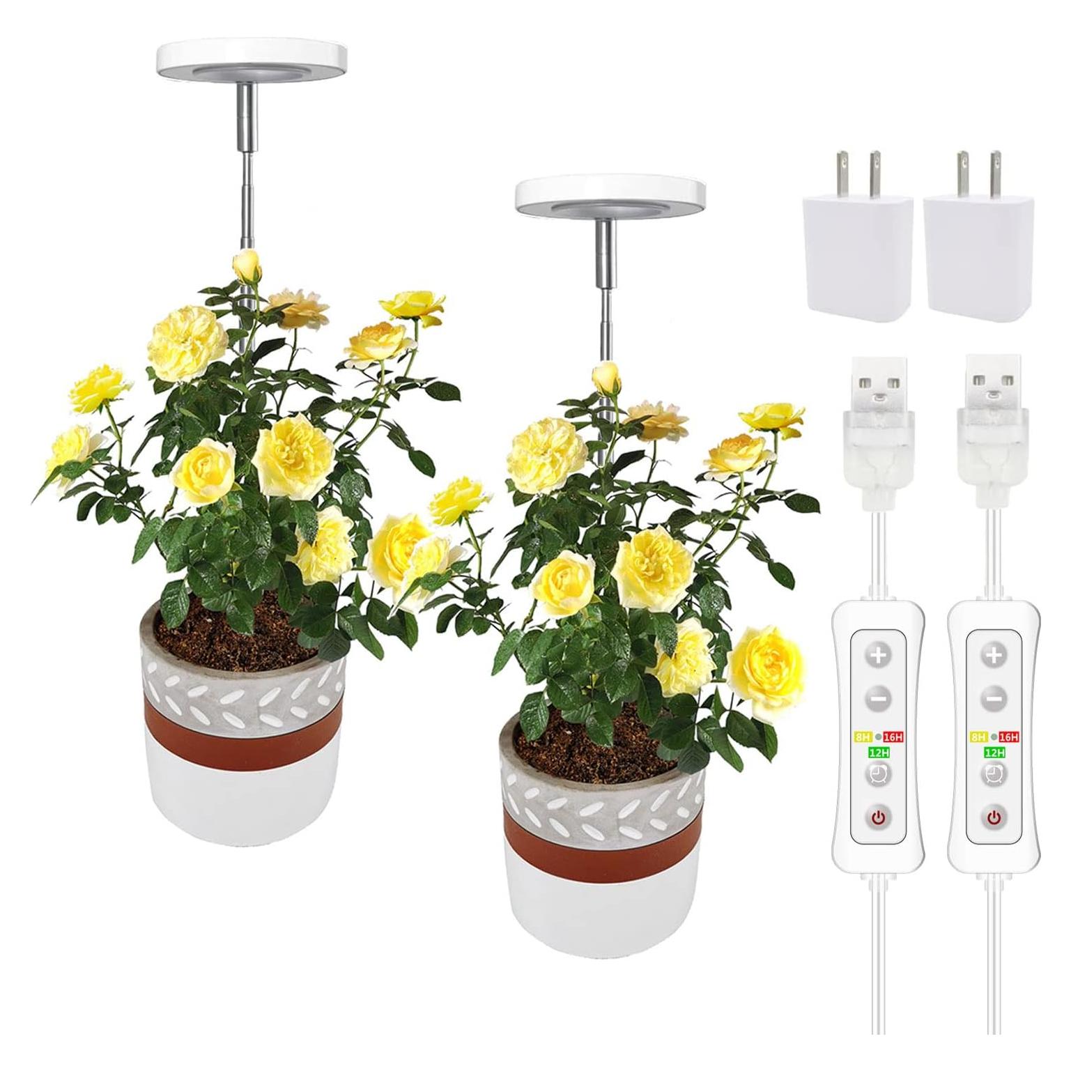 Luz de Crecimiento LED Yadoker 2 Piezas 900 Lúmenes