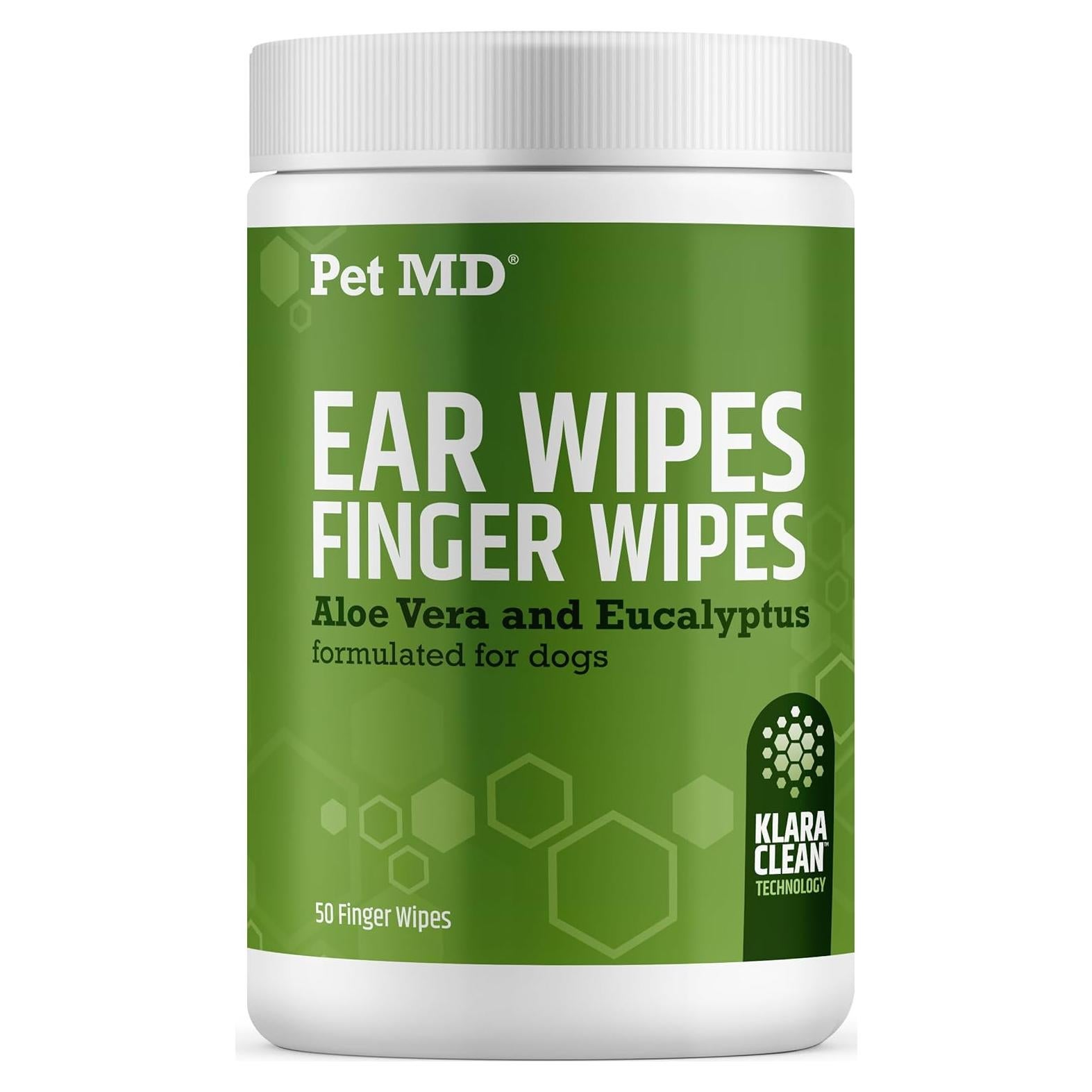 Toallitas para Oídos Pet MD para Perros - 50 Unidades con Aloe Vera