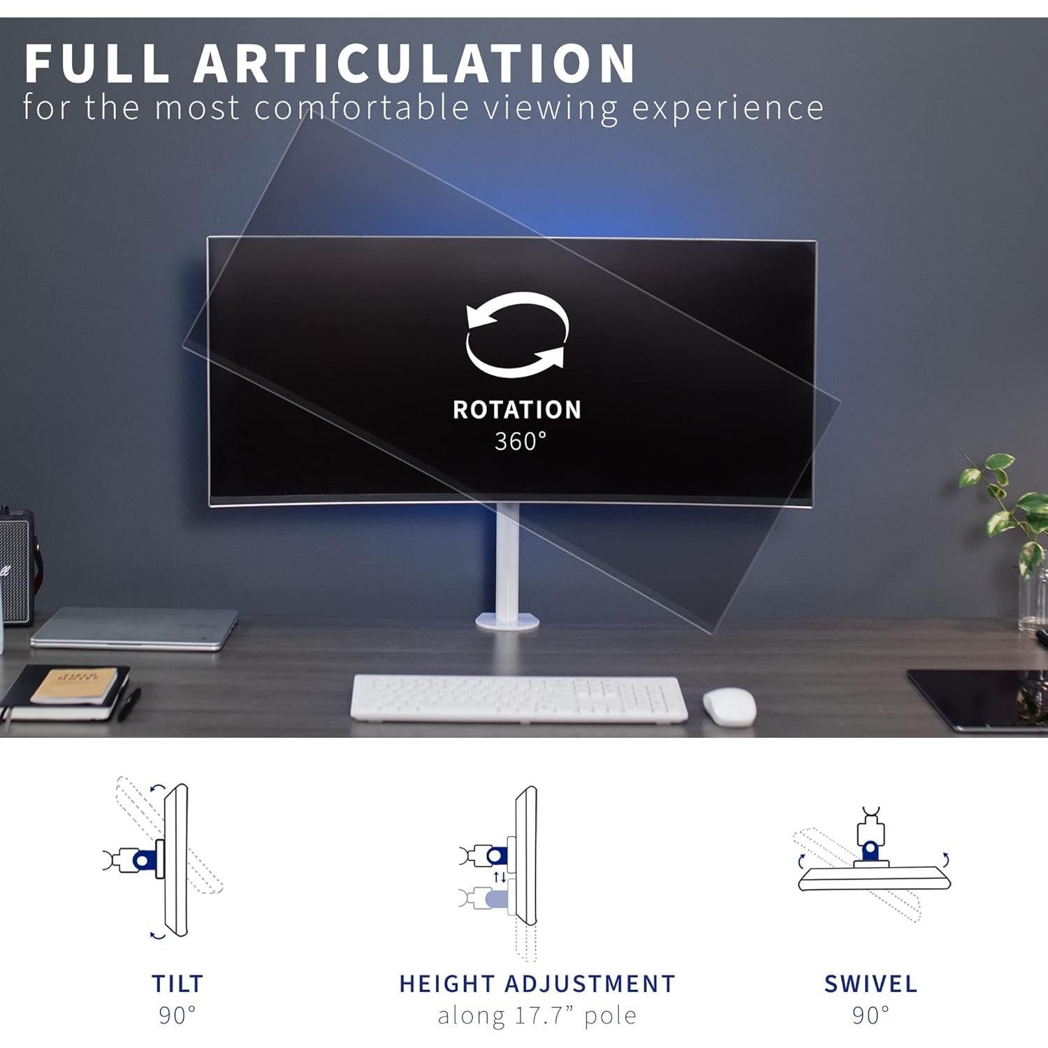 Soporte de Escritorio VIVO para Monitor 13 a 38 Pulgadas