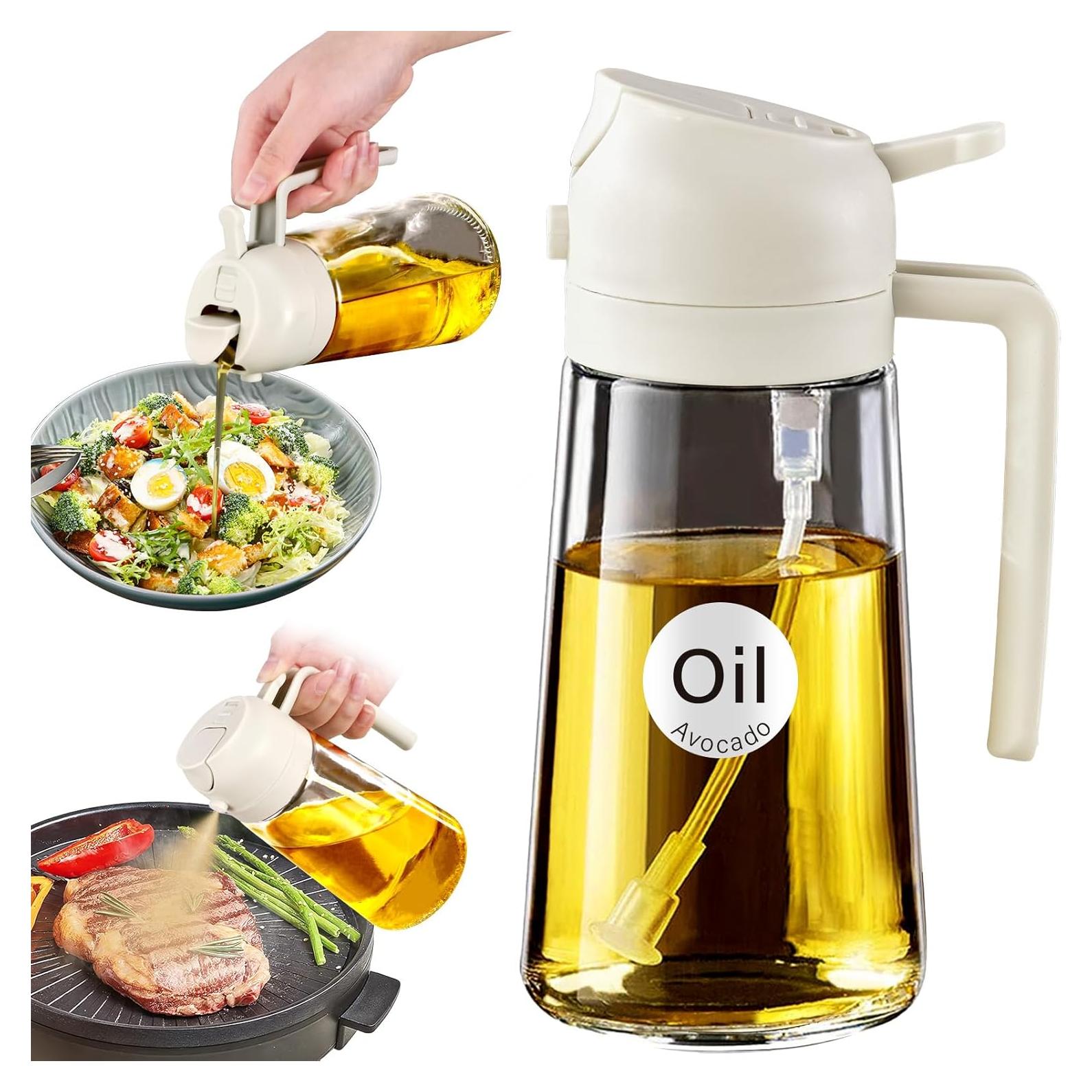 Pulverizador de Aceite de Oliva YARRAMATE 470ml Vidrio BPA Libre