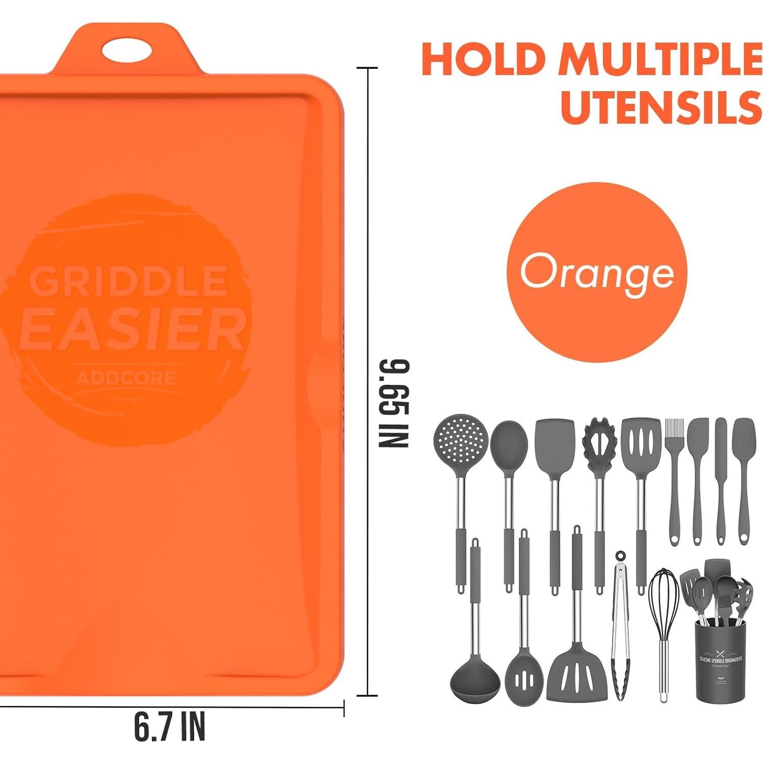 Alfombrilla de Silicona Resistente al Calor ADDCORE Naranja