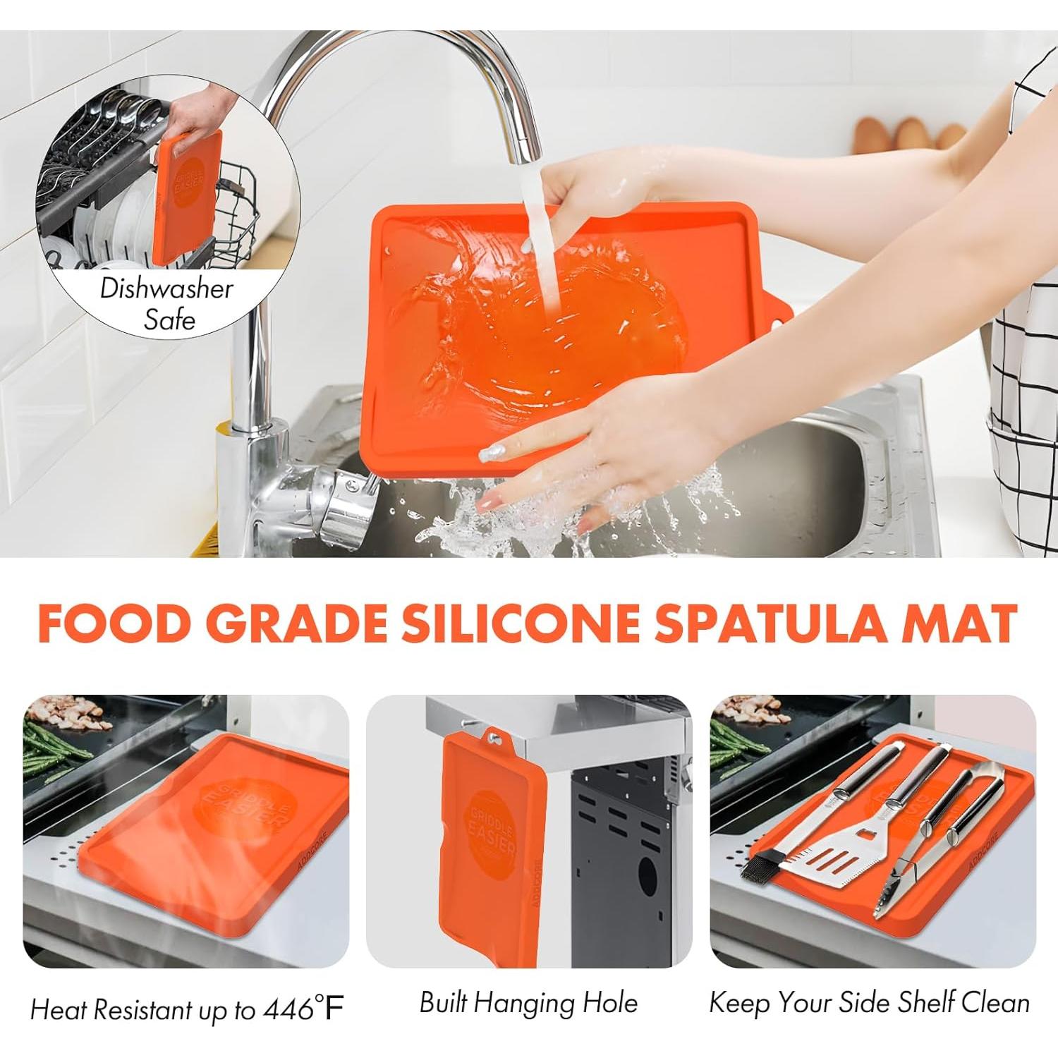 Alfombrilla de Silicona Resistente al Calor ADDCORE Naranja