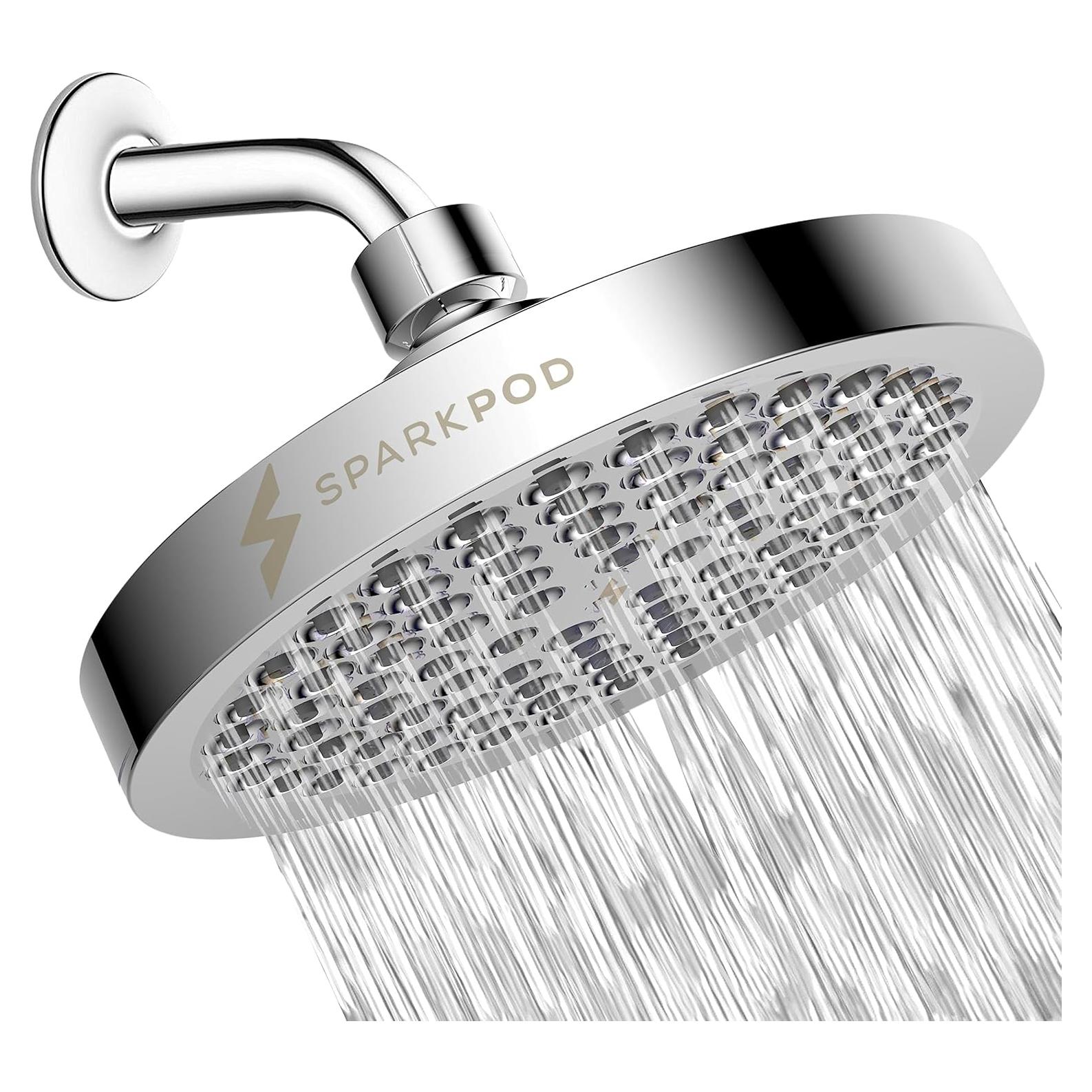 Cabezal de Ducha SparkPod 15.24 cm Lluvia Alta Presión Cromo