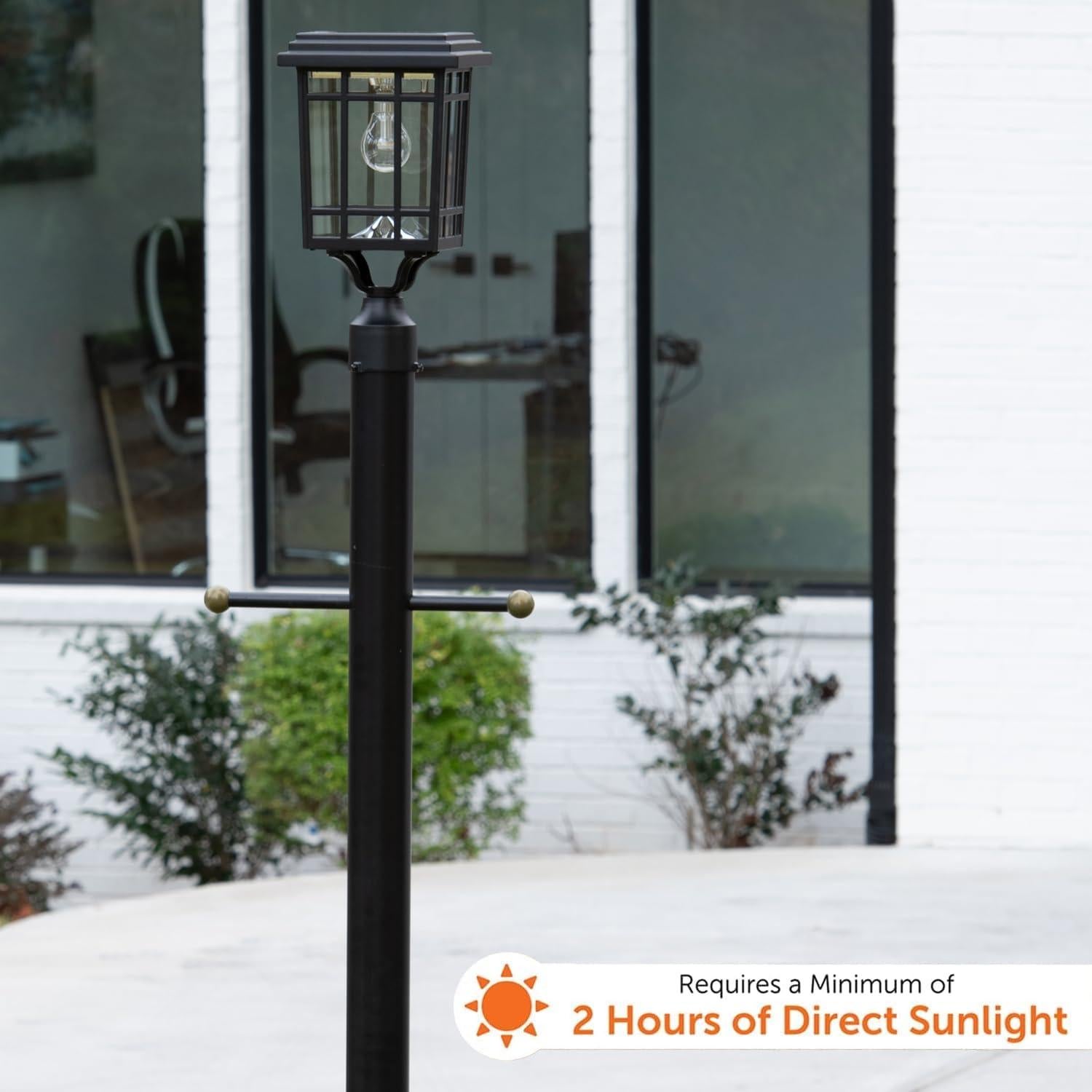 Lámpara Solar Gama Sonic Prairie 40 cm Montaje en Poste