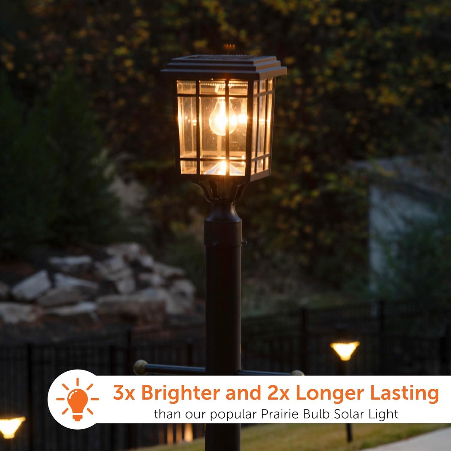 Lámpara Solar Gama Sonic Prairie 40 cm Montaje en Poste