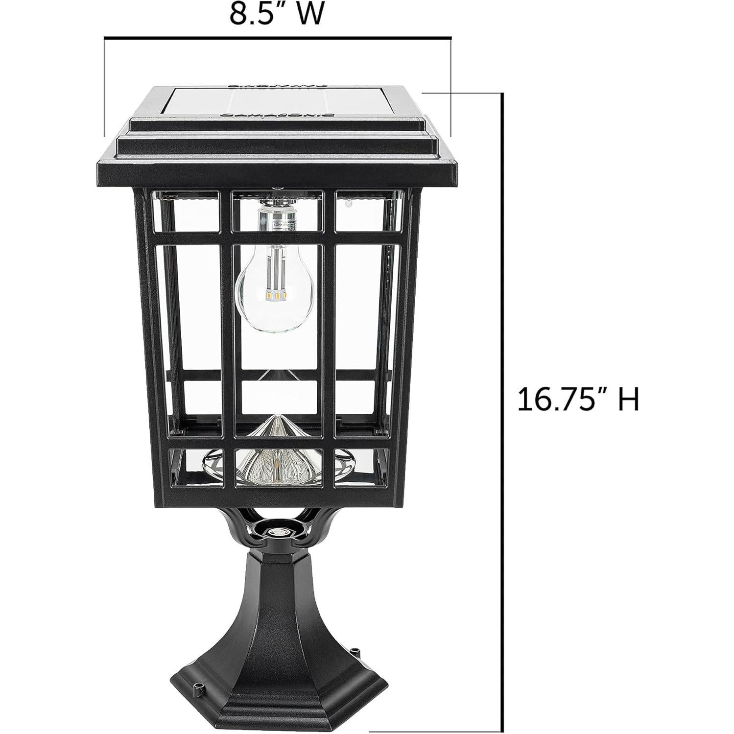 Lámpara Solar Gama Sonic Prairie 40 cm Montaje en Poste
