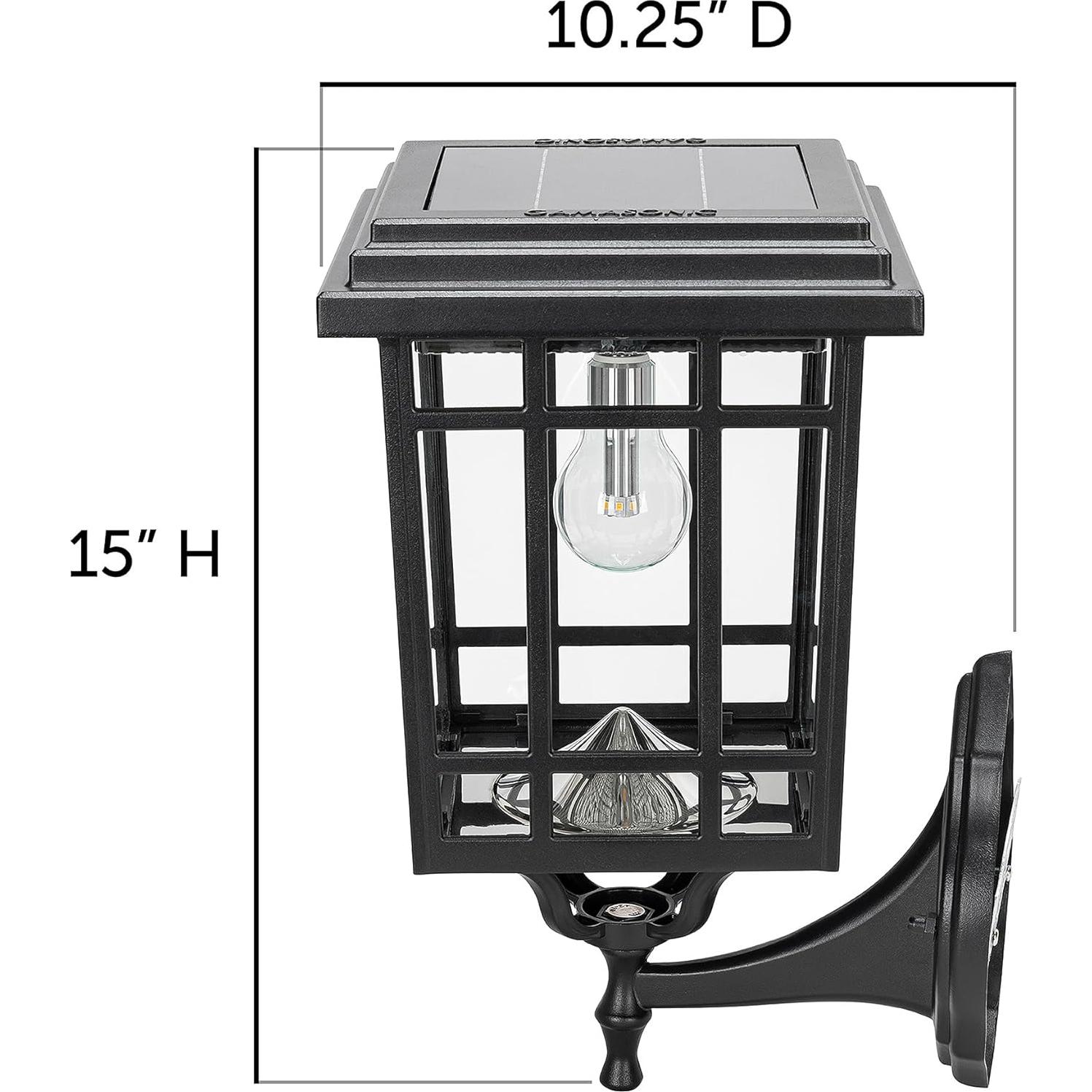 Lámpara Solar Gama Sonic Prairie 40 cm Montaje en Poste