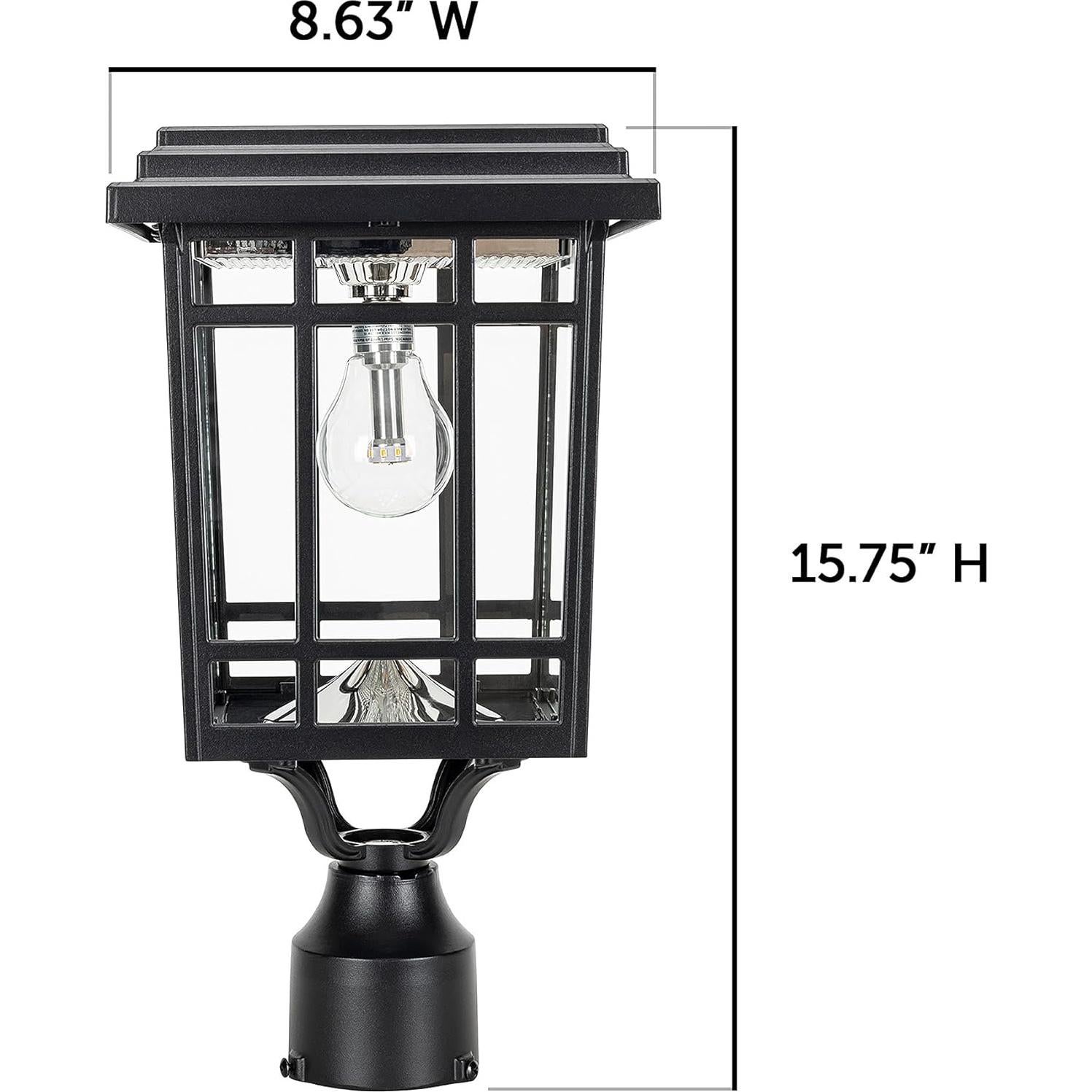 Lámpara Solar Gama Sonic Prairie 40 cm Montaje en Poste