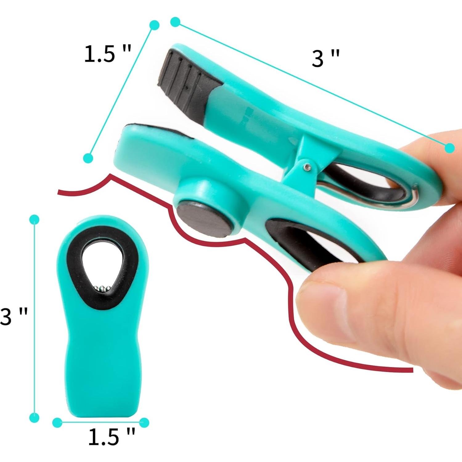 Pinzas Magnéticas para Bolsas Hedameili 10 Pcs Silicona