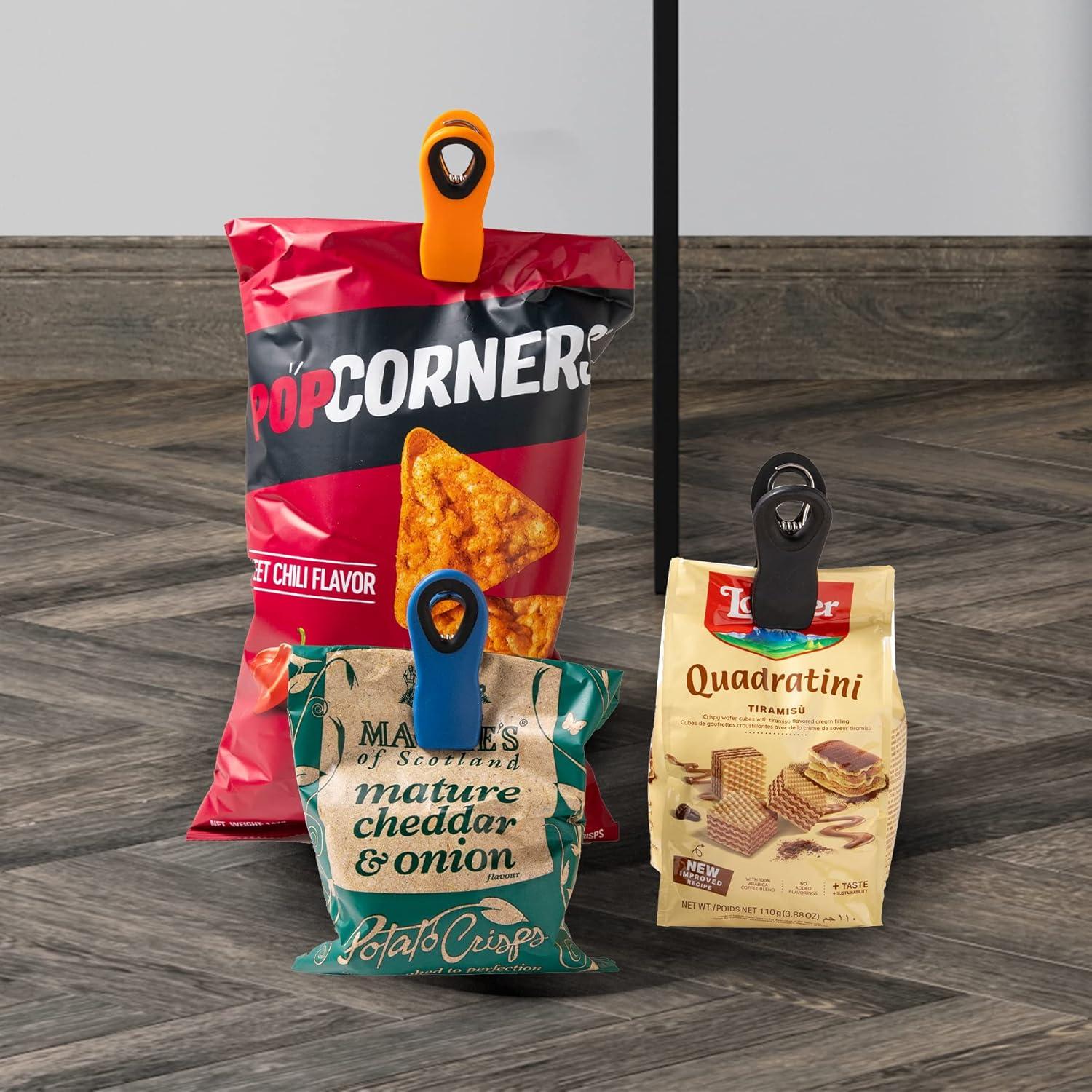 Pinzas Magnéticas para Bolsas Hedameili 10 Pcs Silicona